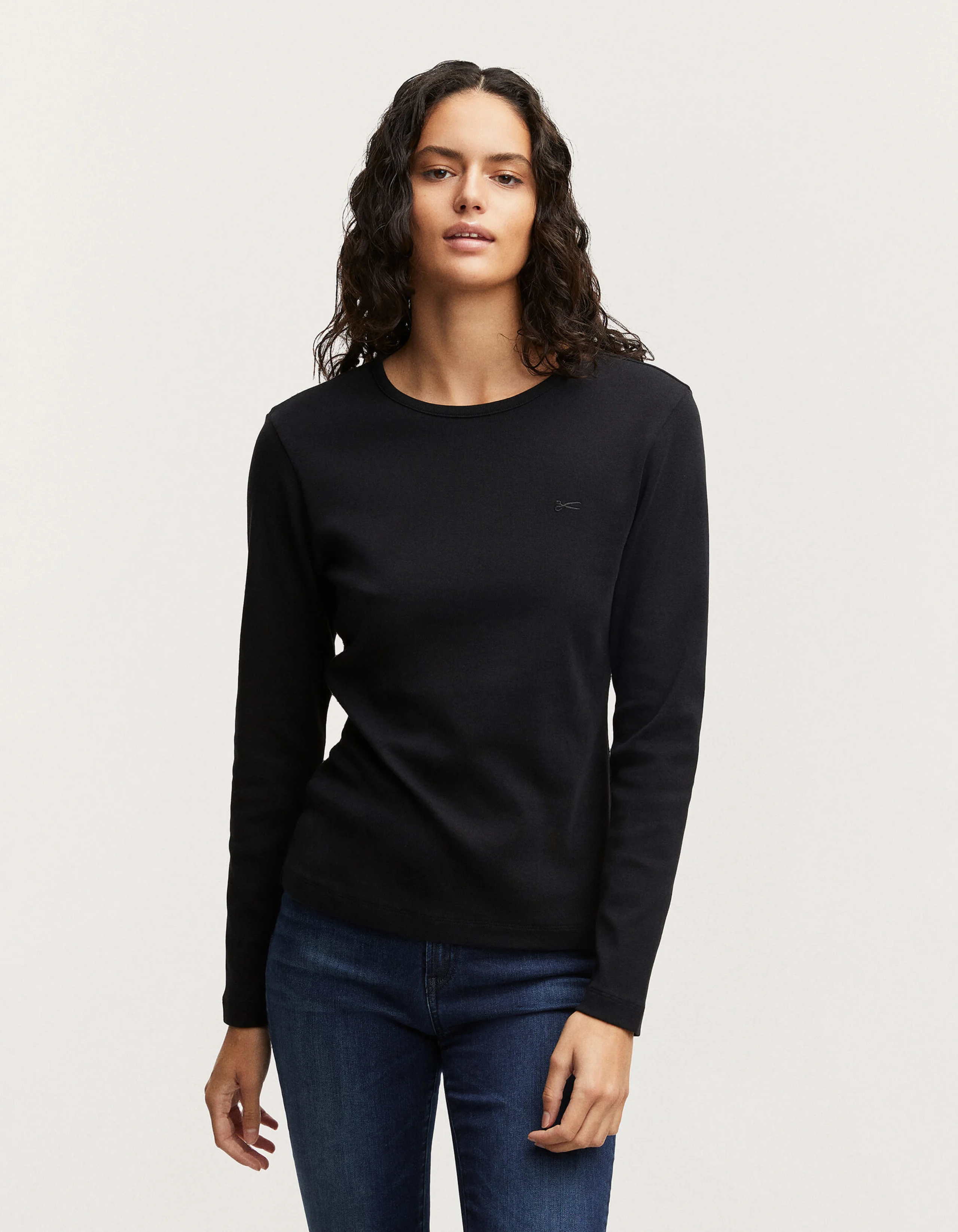 RUBY LS TEE Rib Cotton Jersey