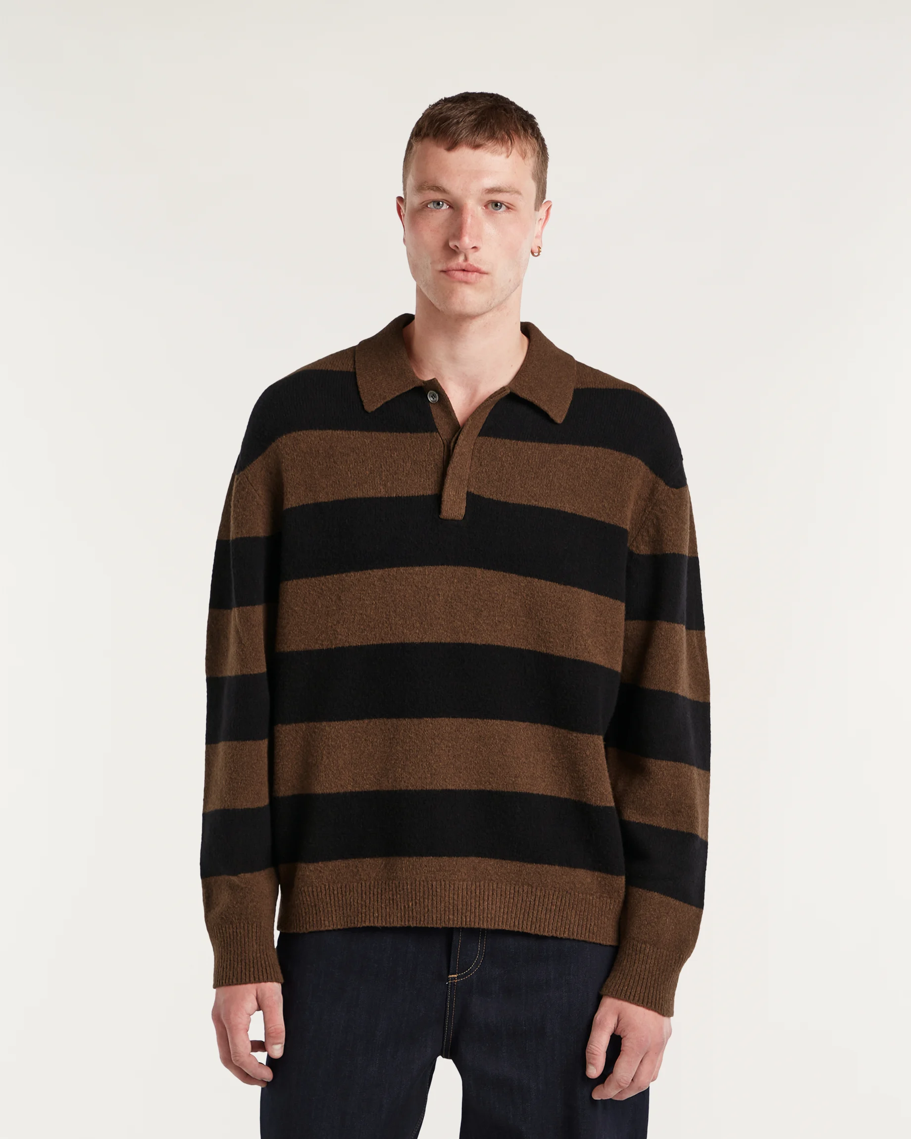 DENHAM RUGBY KNIT WREN BROWN