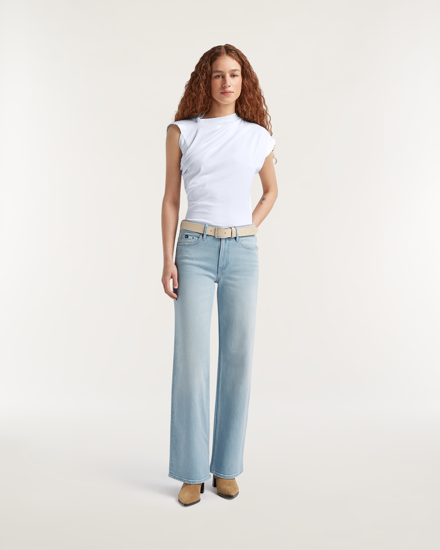 denham MIO Super Comfort Fresh Blue - Straight Fit