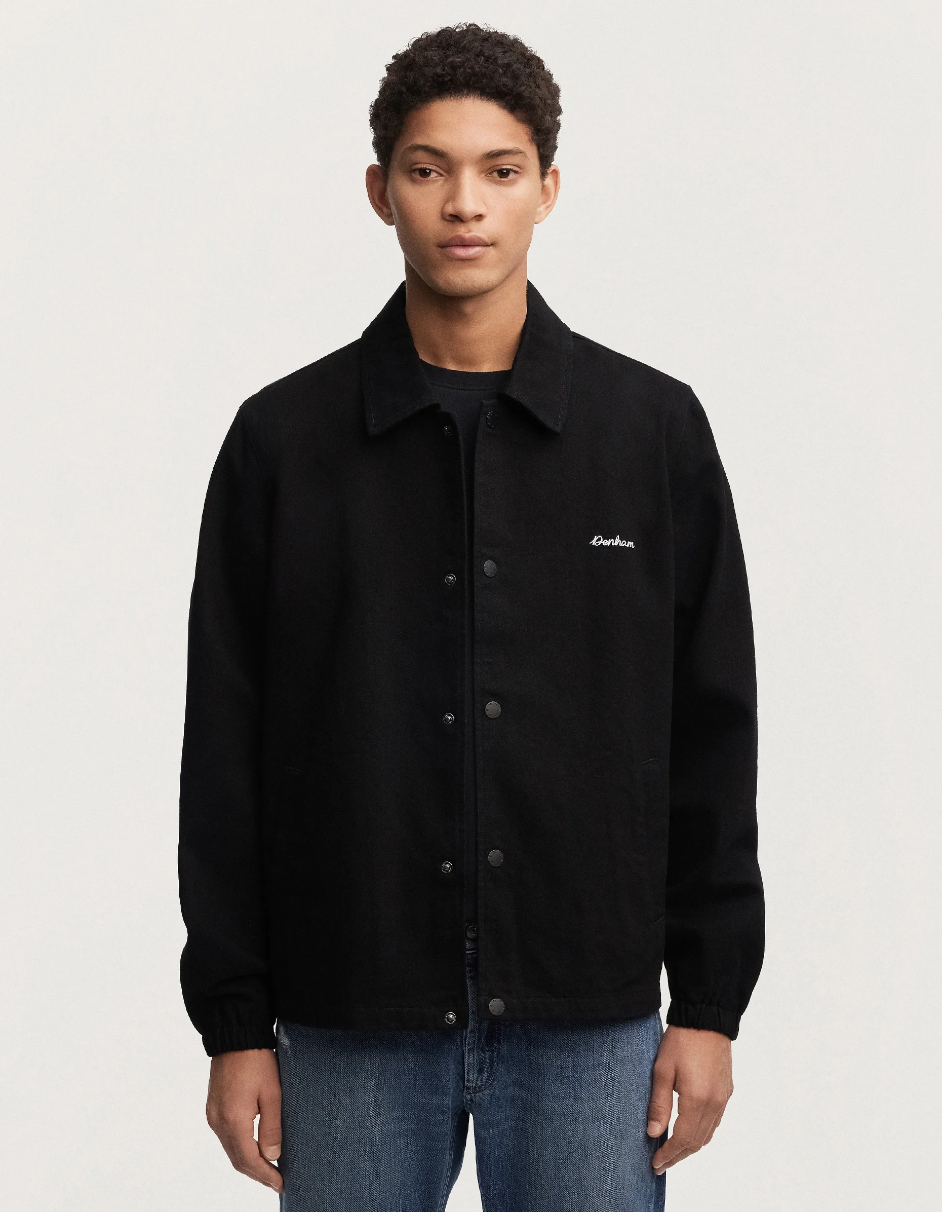 ROY COACH JACKET Rinsed Black Denim