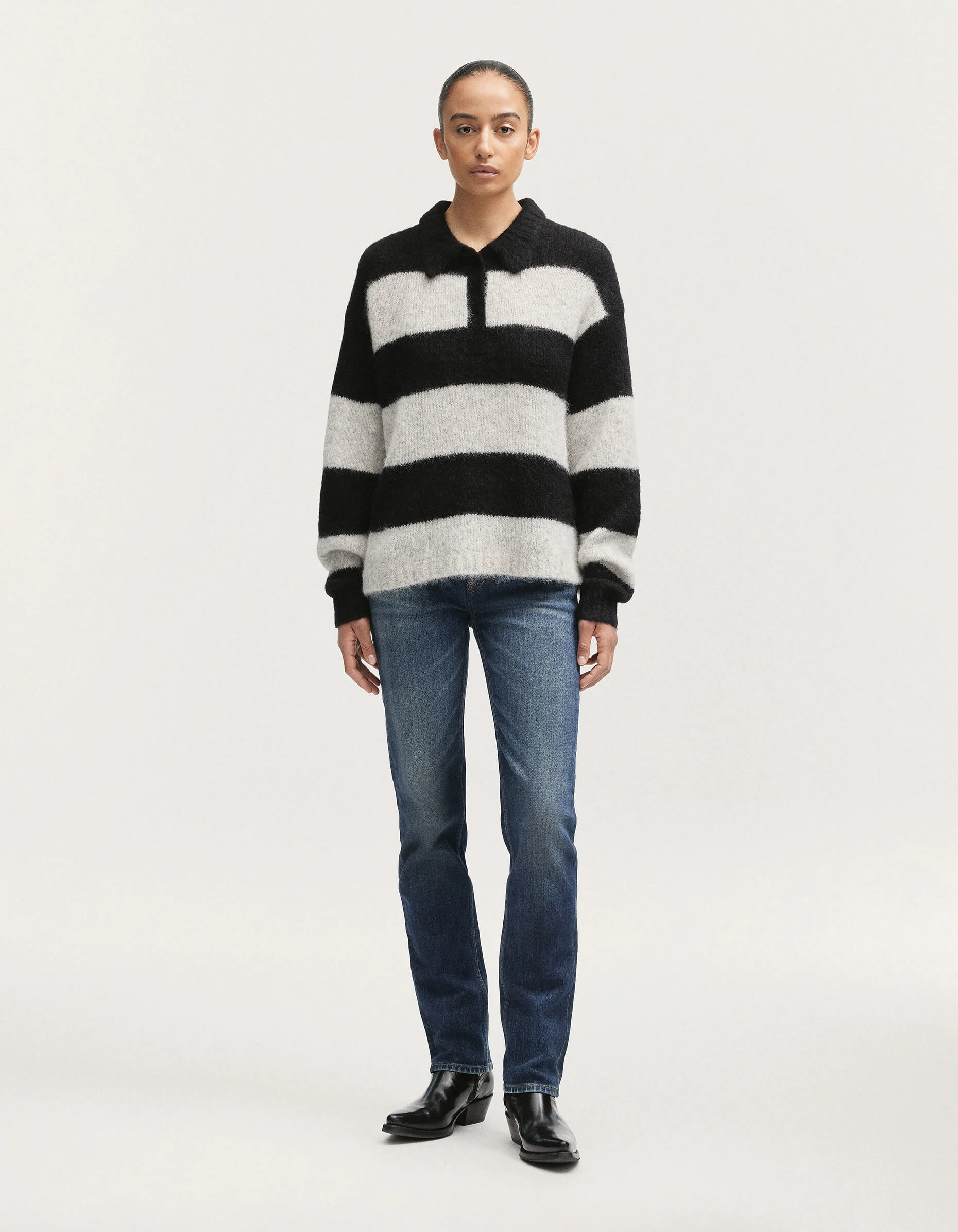 REN RUGBY SWEATER Hairy Open Knit