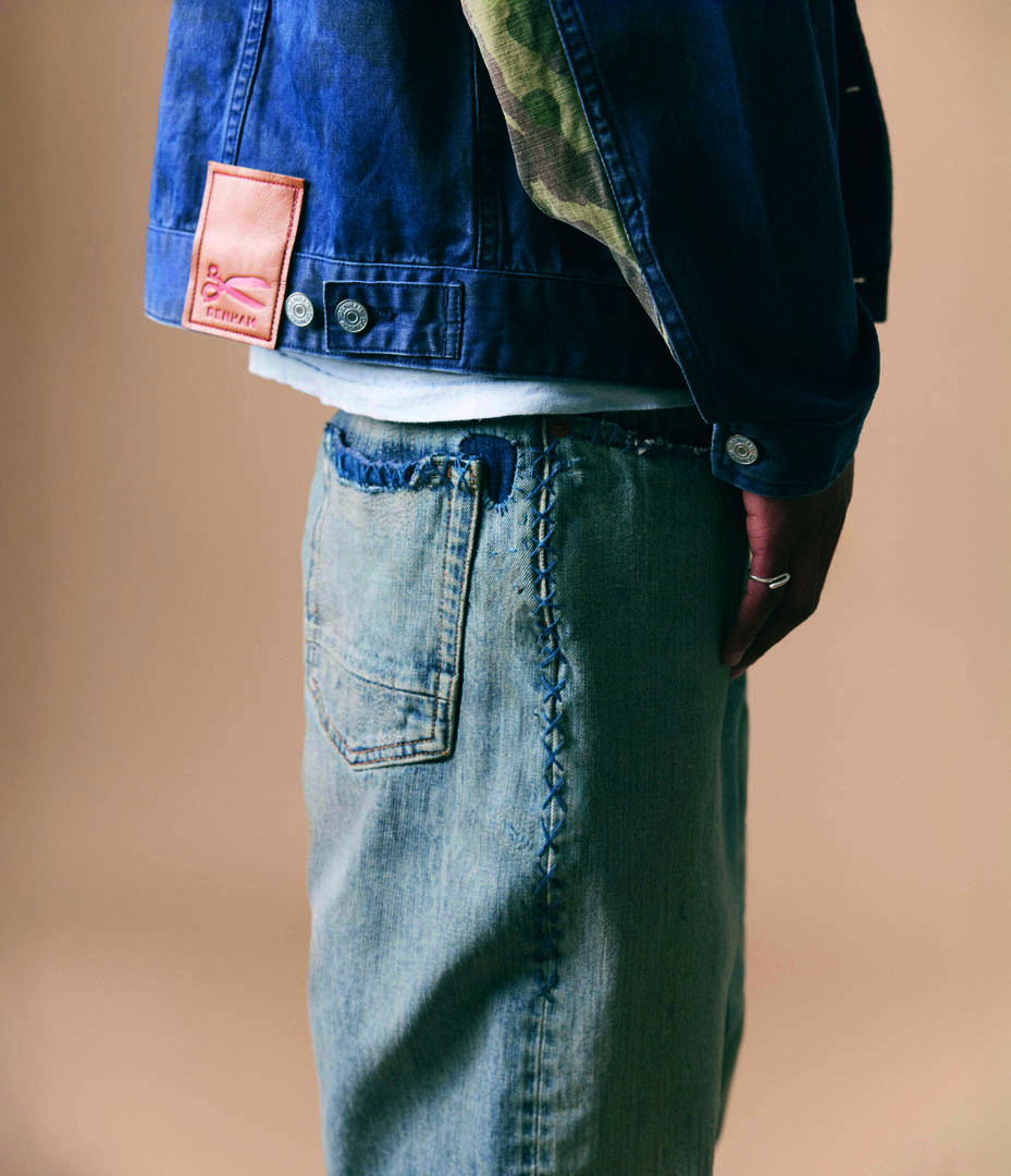 Blazer Léger En Jean Denham - Taille L, Décontracté Et Stylé - Occasion Très Bon état