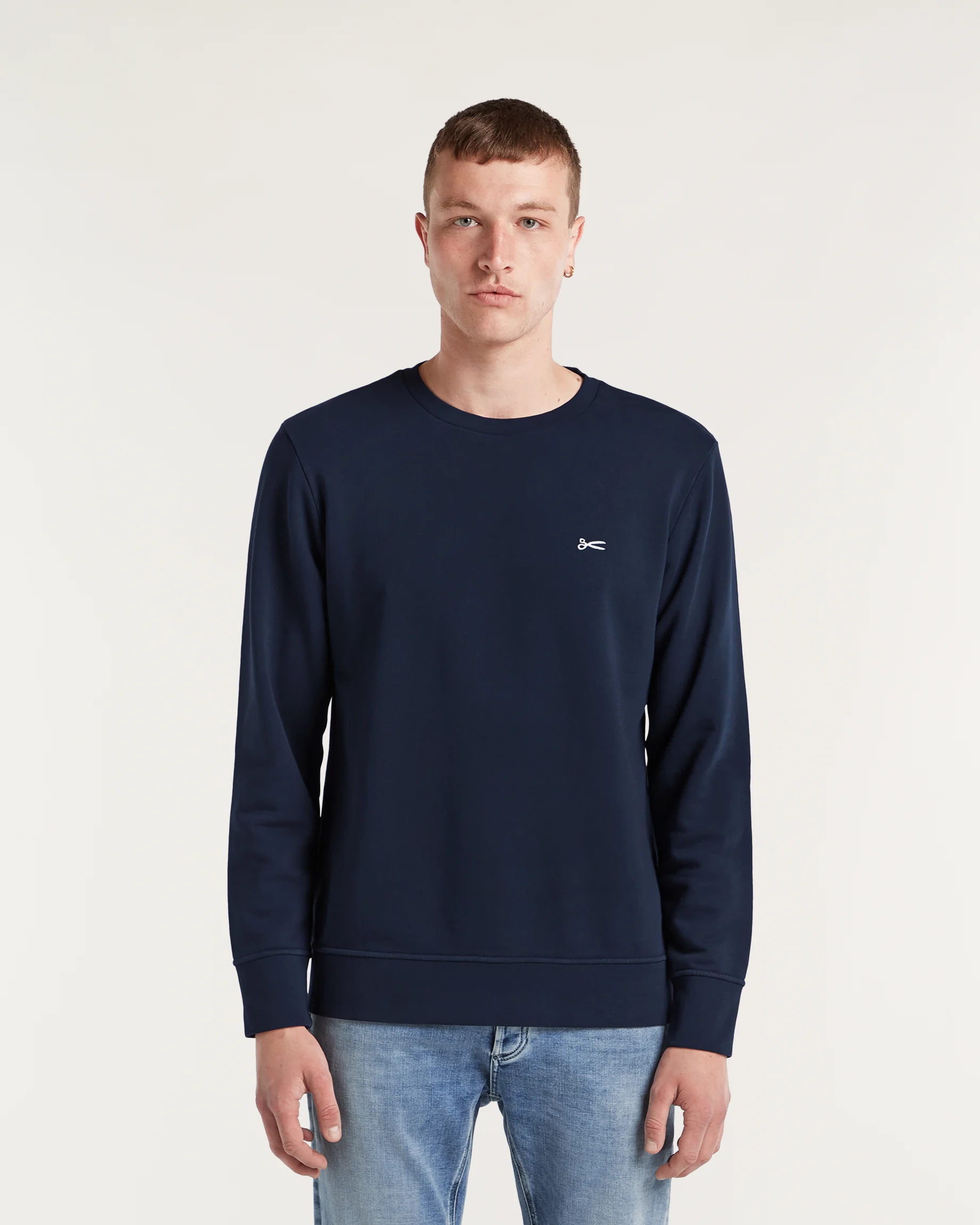 SCISSOR CREWNECK NAVY BLAZER