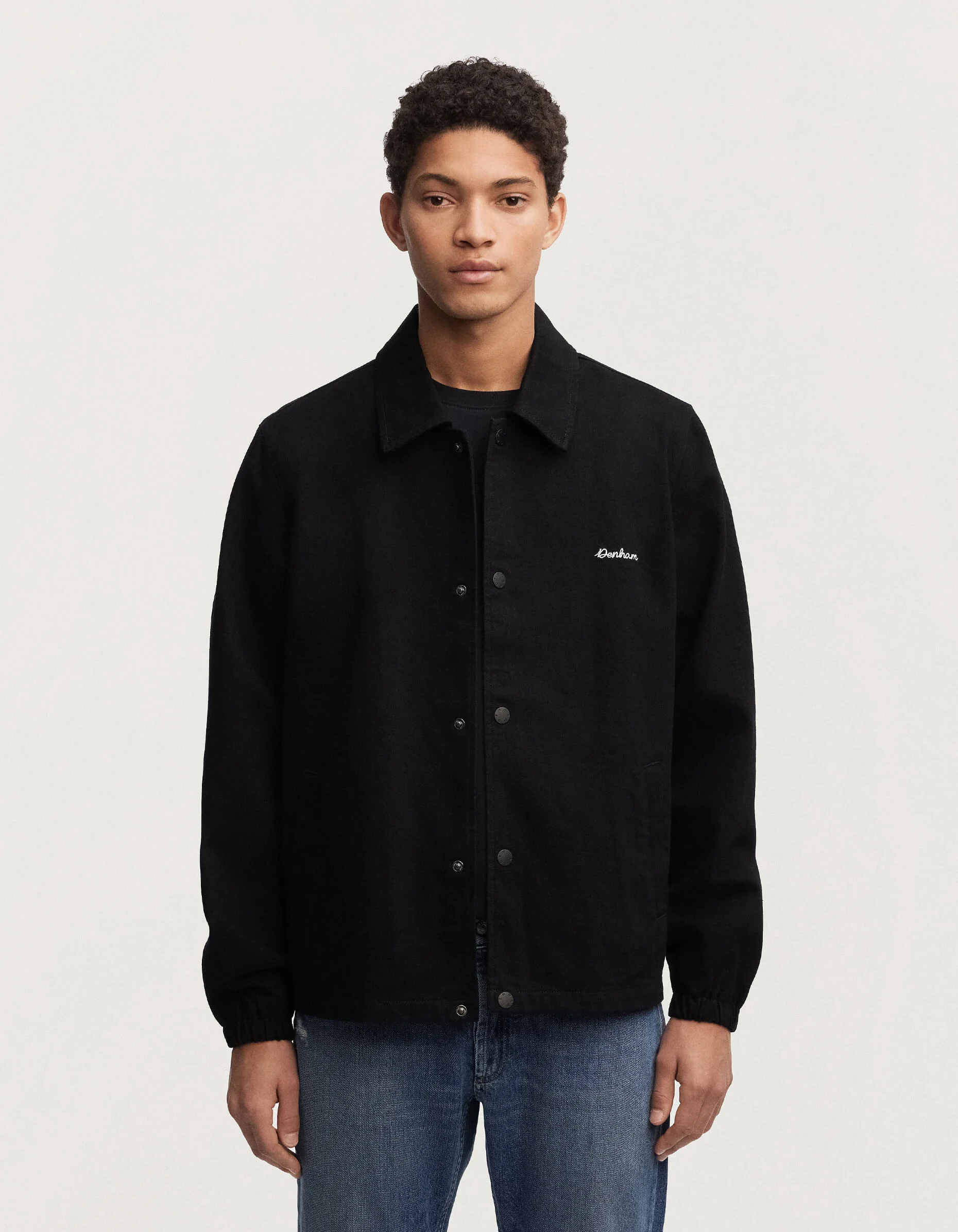 ROY COACH JACKET Rinsed Black Denim