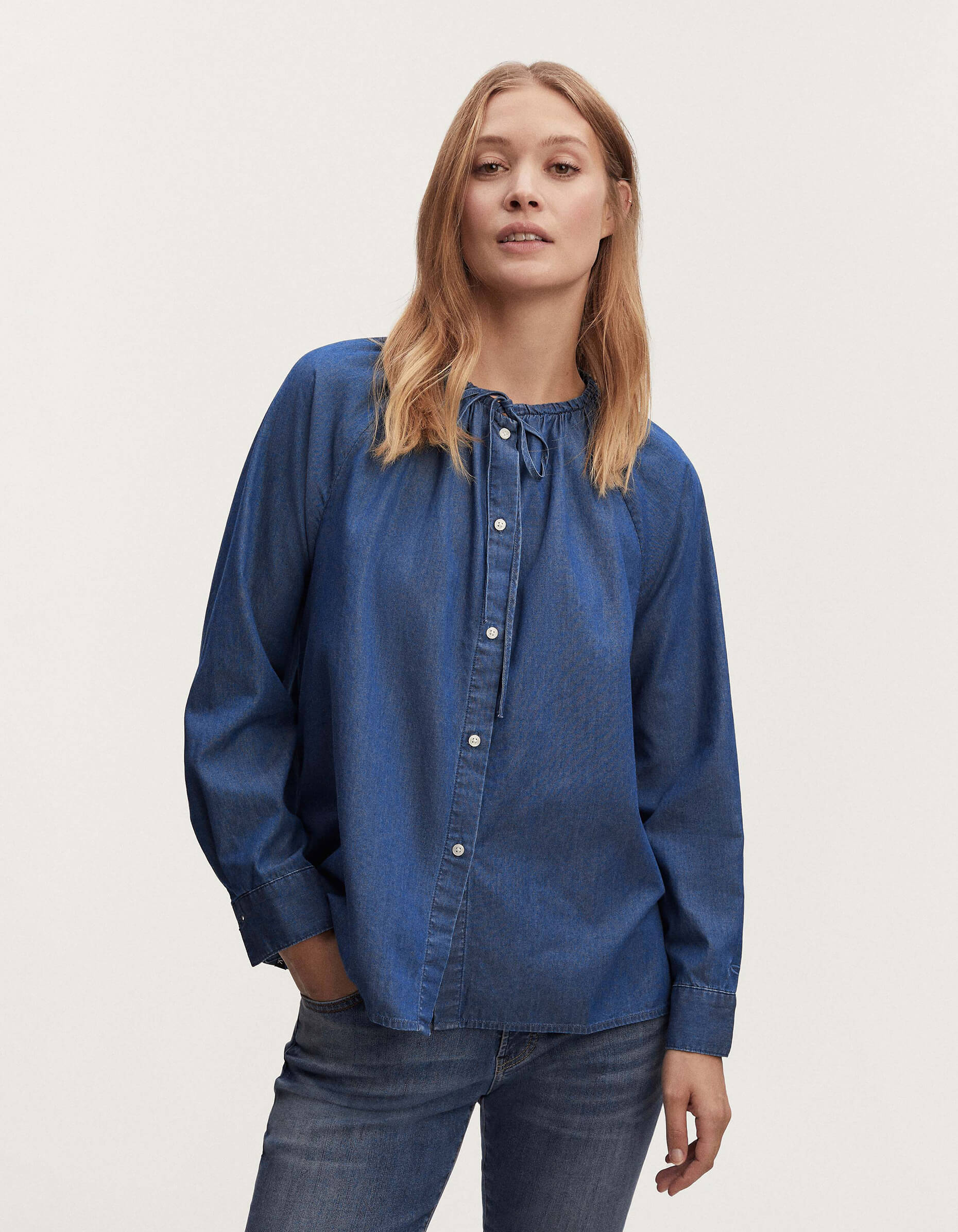 PAMELA SHIRT Indigo Cotton - DENHAM