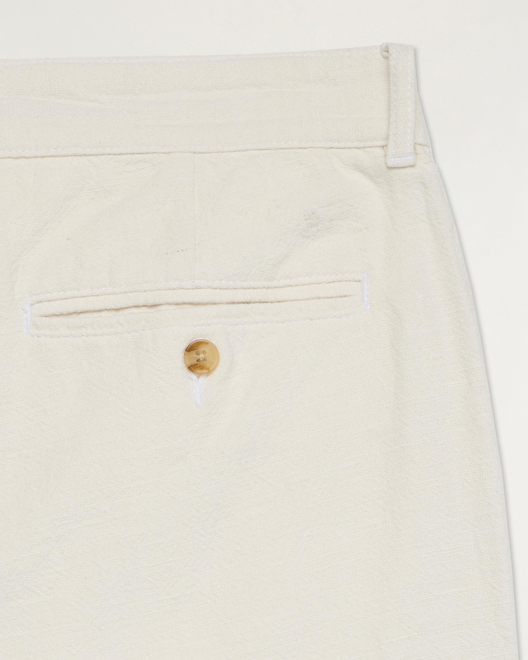 SASUKE PLEATED SHORT Structured Cotton Linen - DENHAM