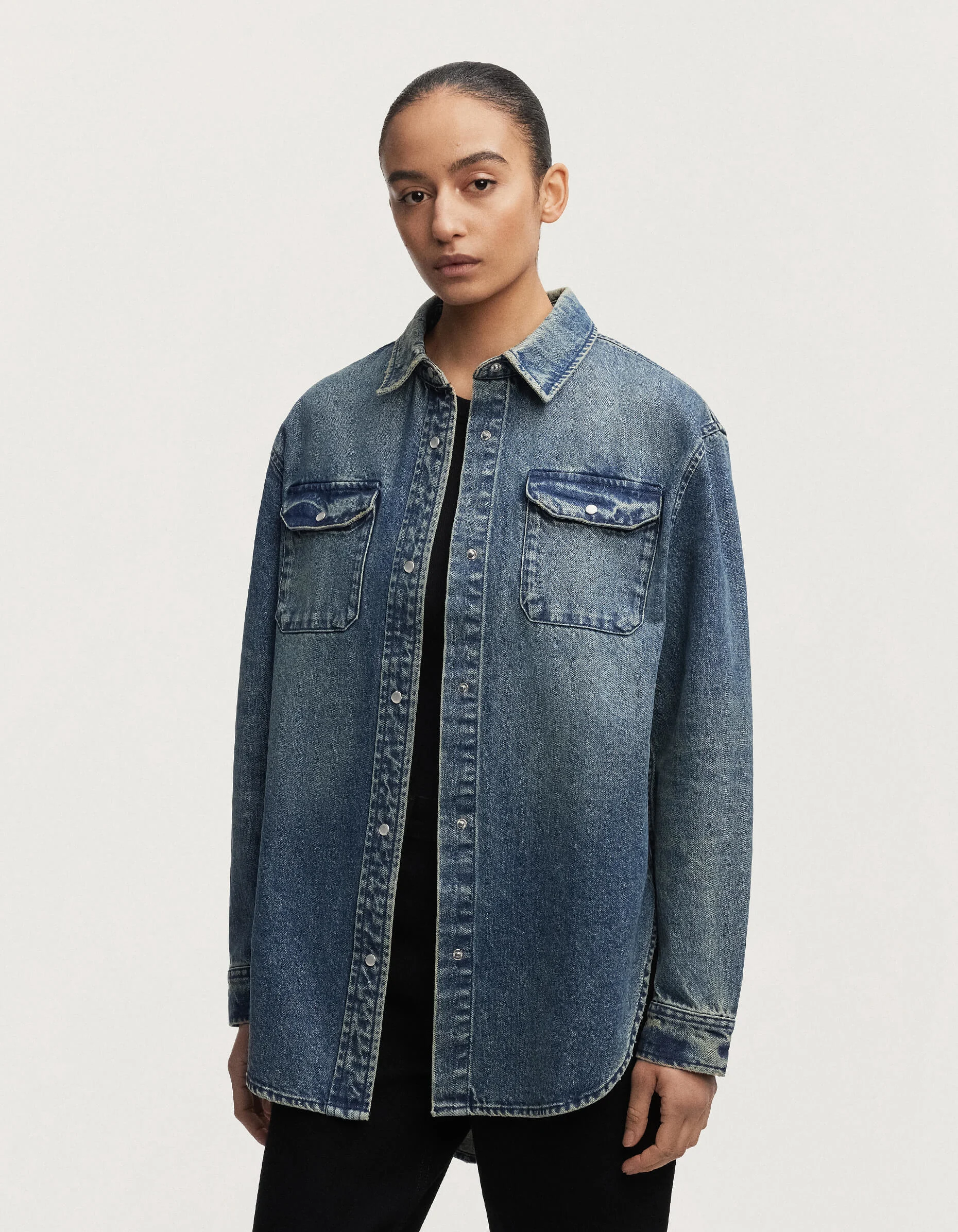 NAYOKO DENIM SHIRT Medium Wash