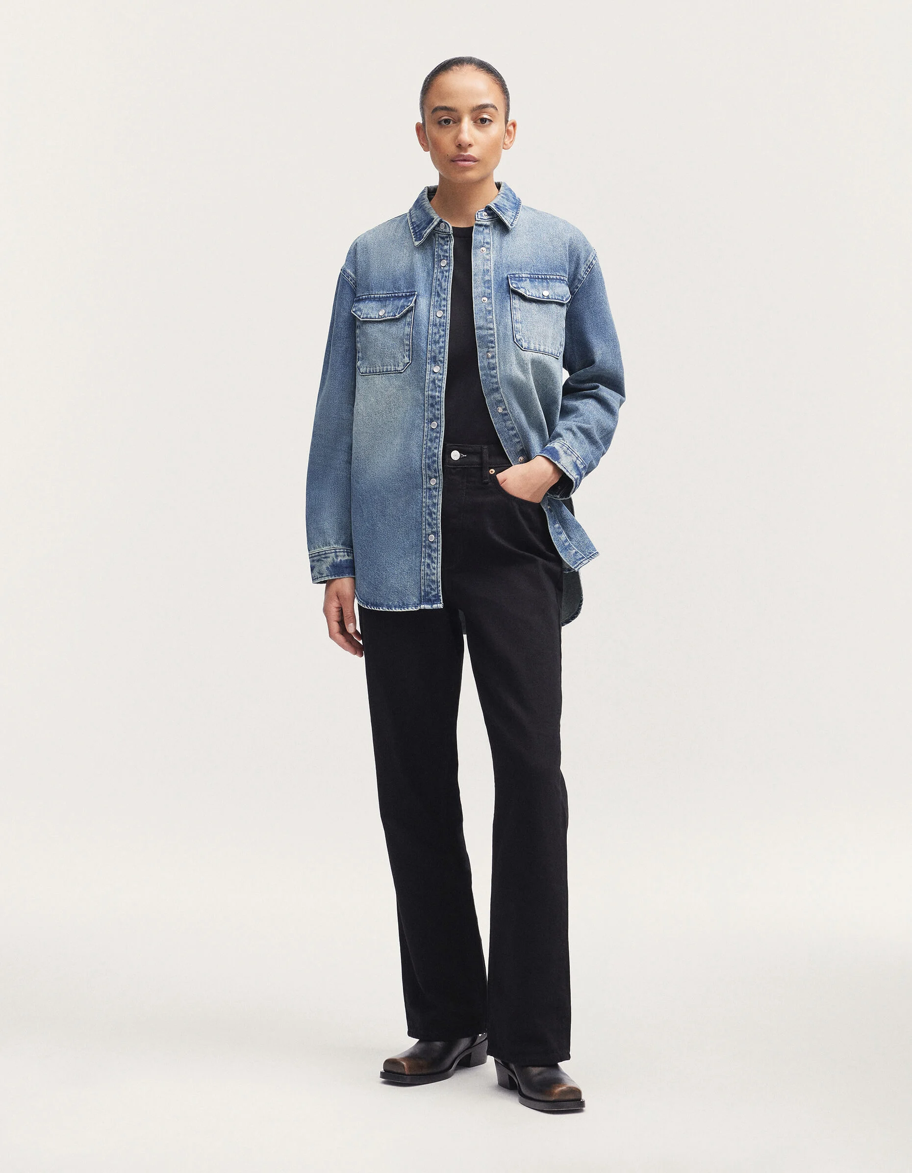 NAYOKO DENIM SHIRT Medium Wash