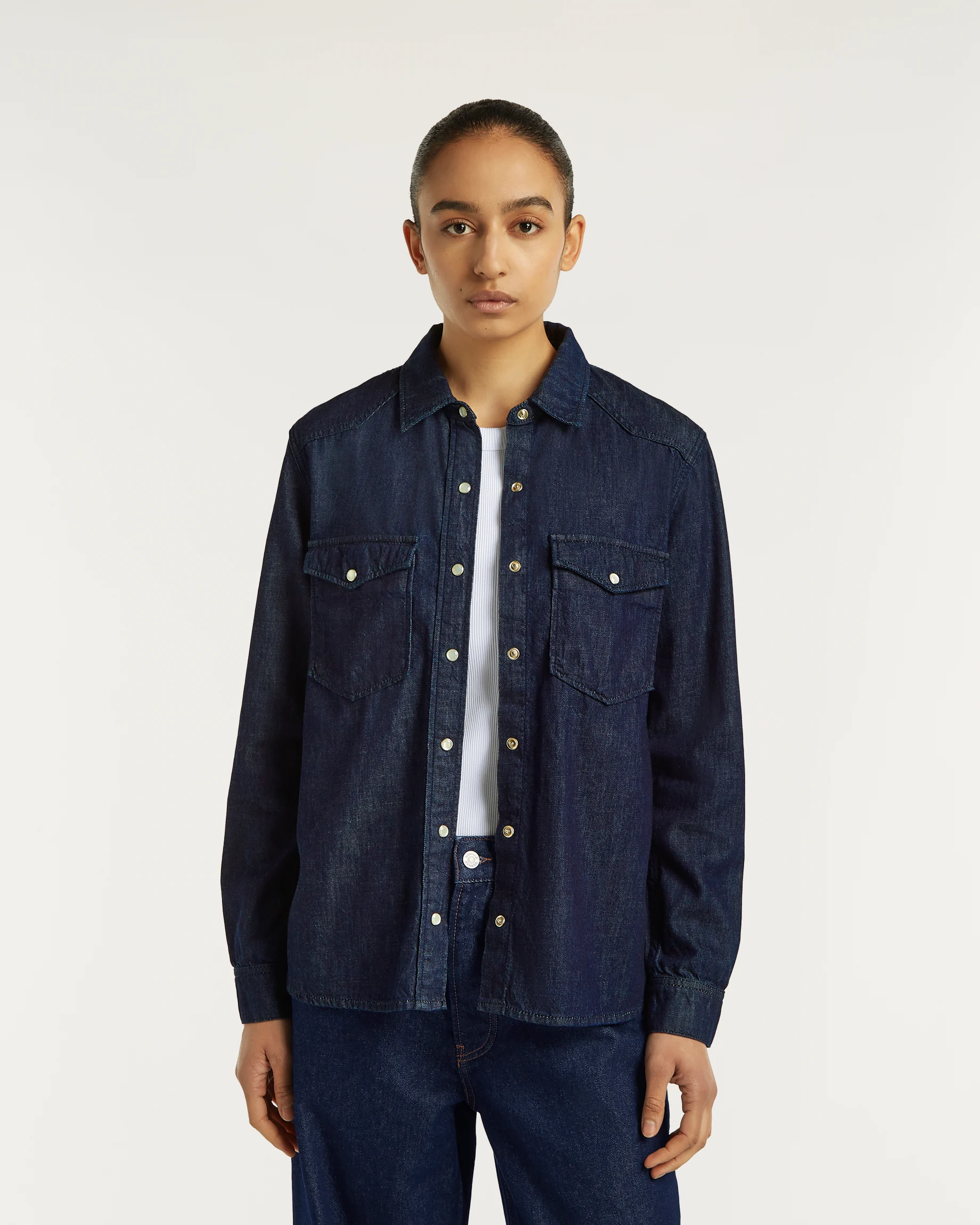 HANA SHIRT Candiani Indigo Rinse