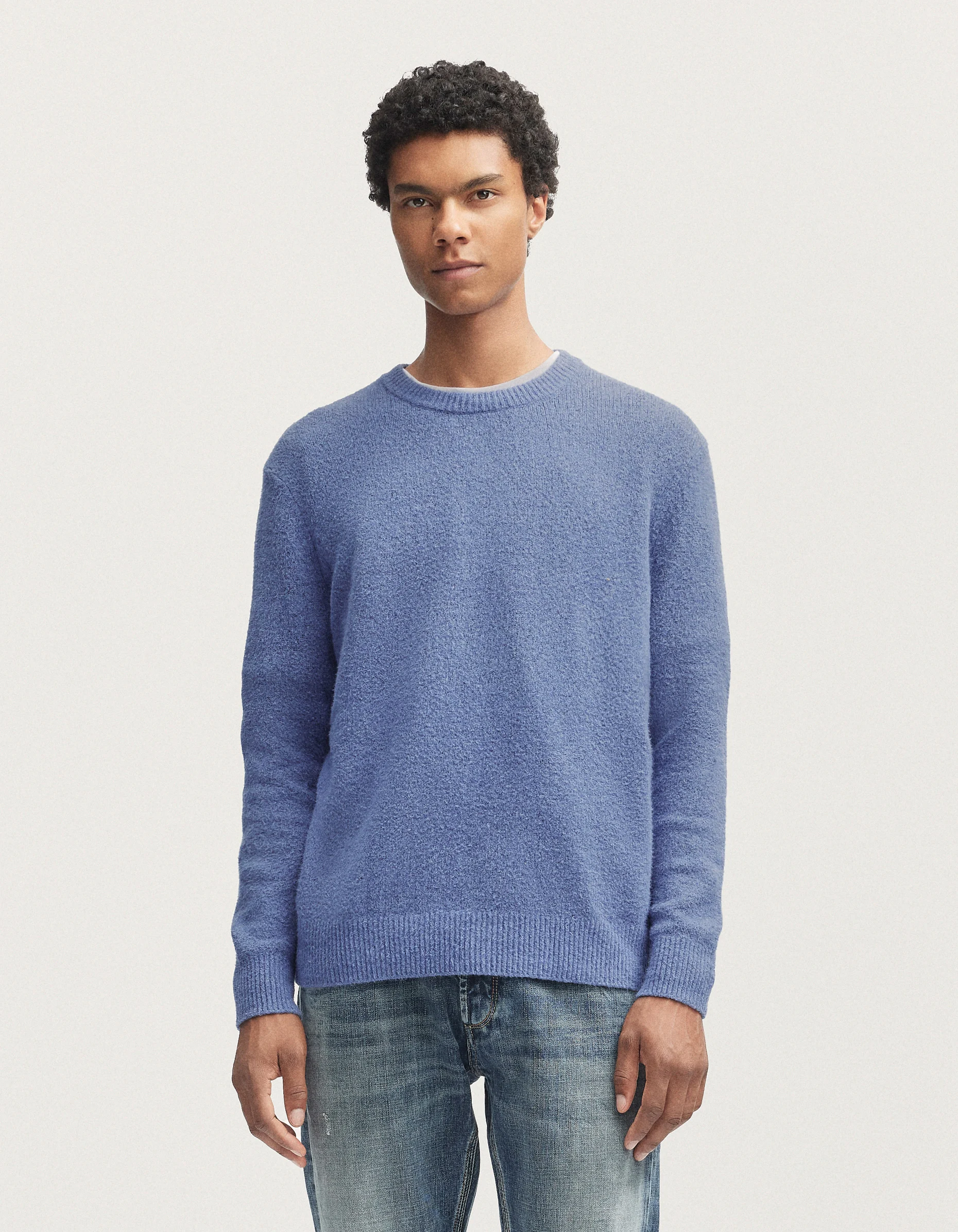 DENHAM CREW KNIT Heavy Cotton Blend