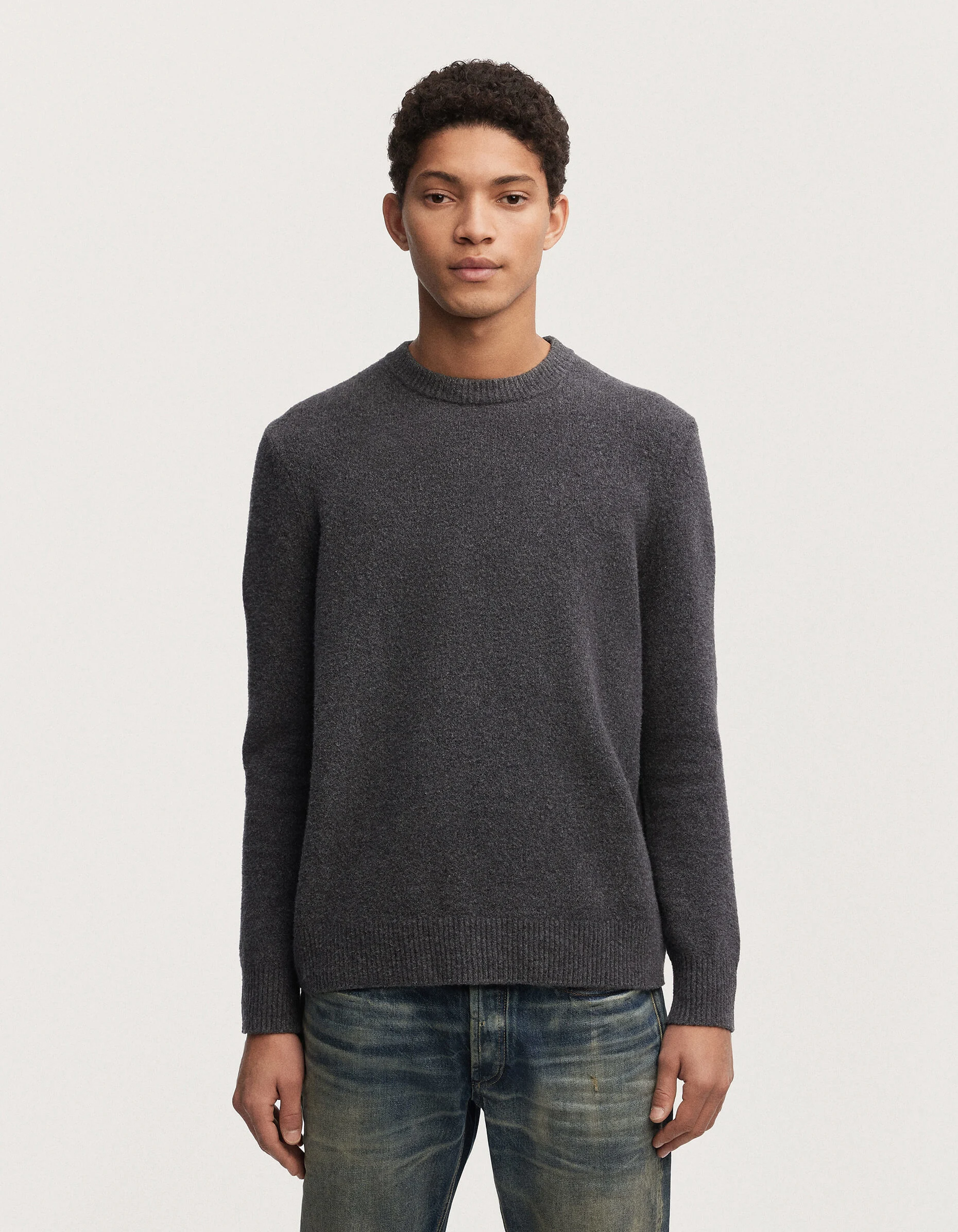 DENHAM CREW KNIT Heavy Cotton Blend