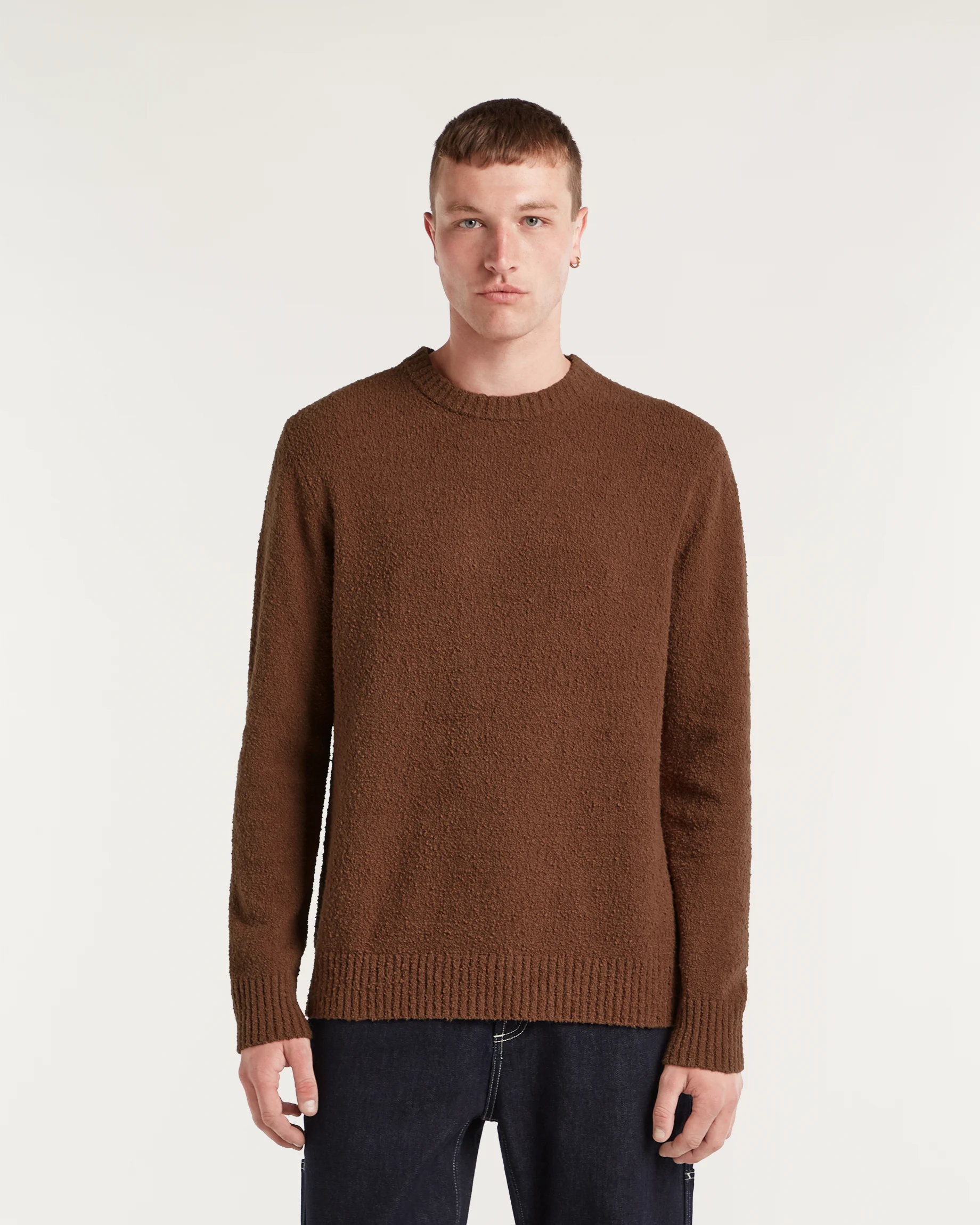 DENHAM CREW KNIT WREN BROWN