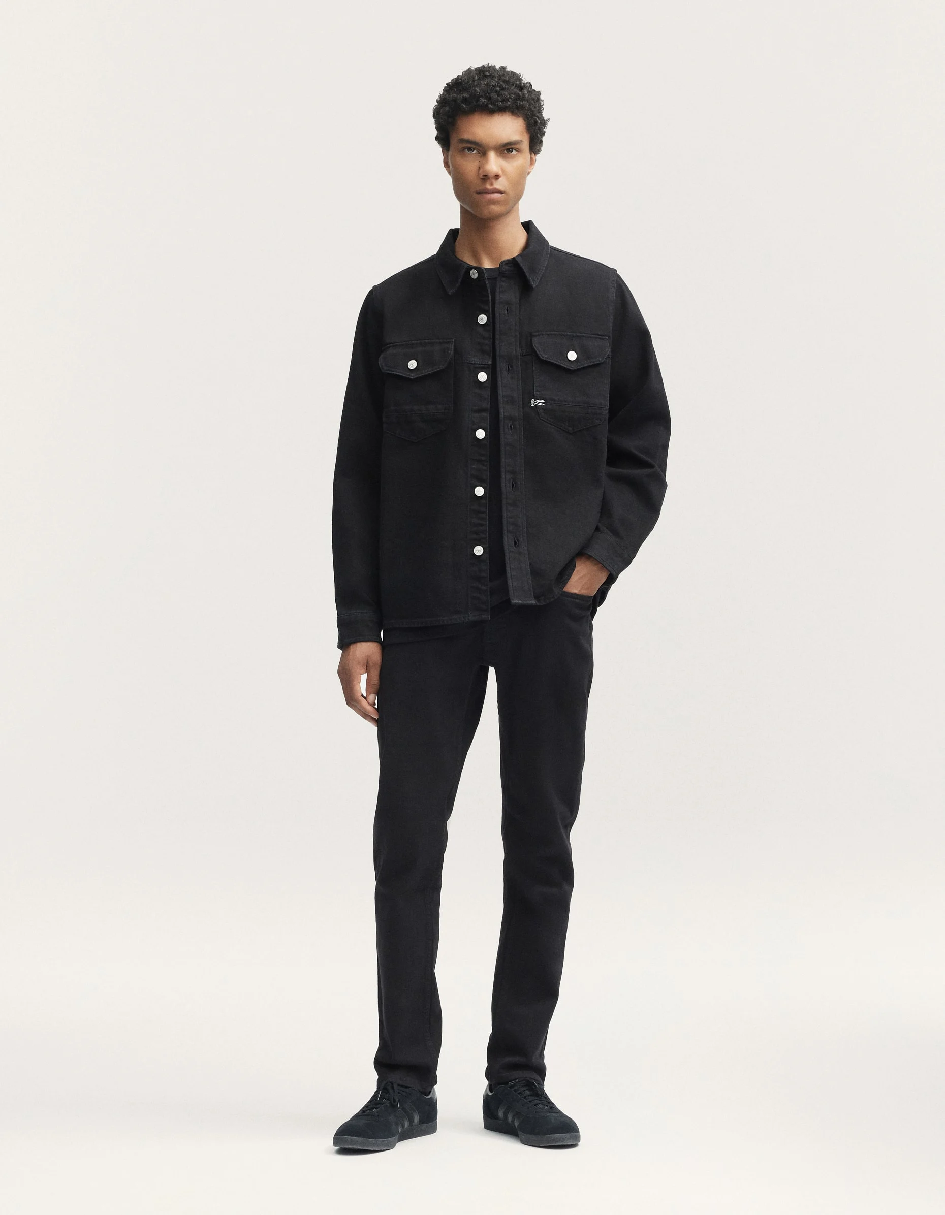 JAGGER DENIM OVERSHIRT Black Rinsed