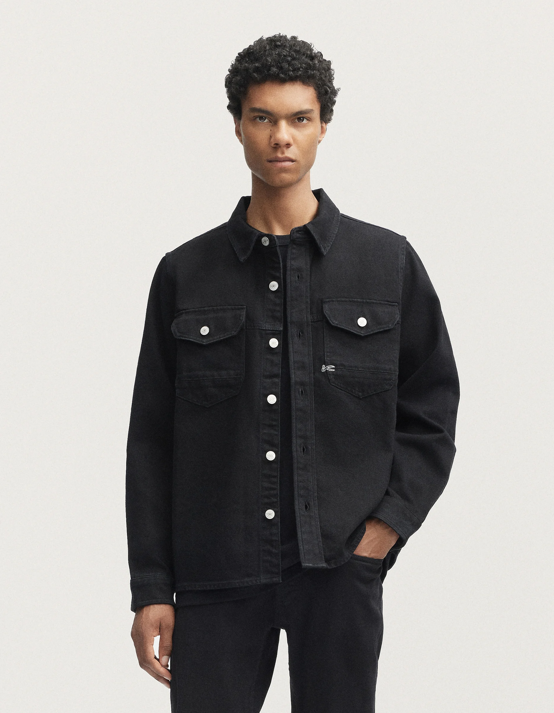 JAGGER DENIM OVERSHIRT Black Rinsed