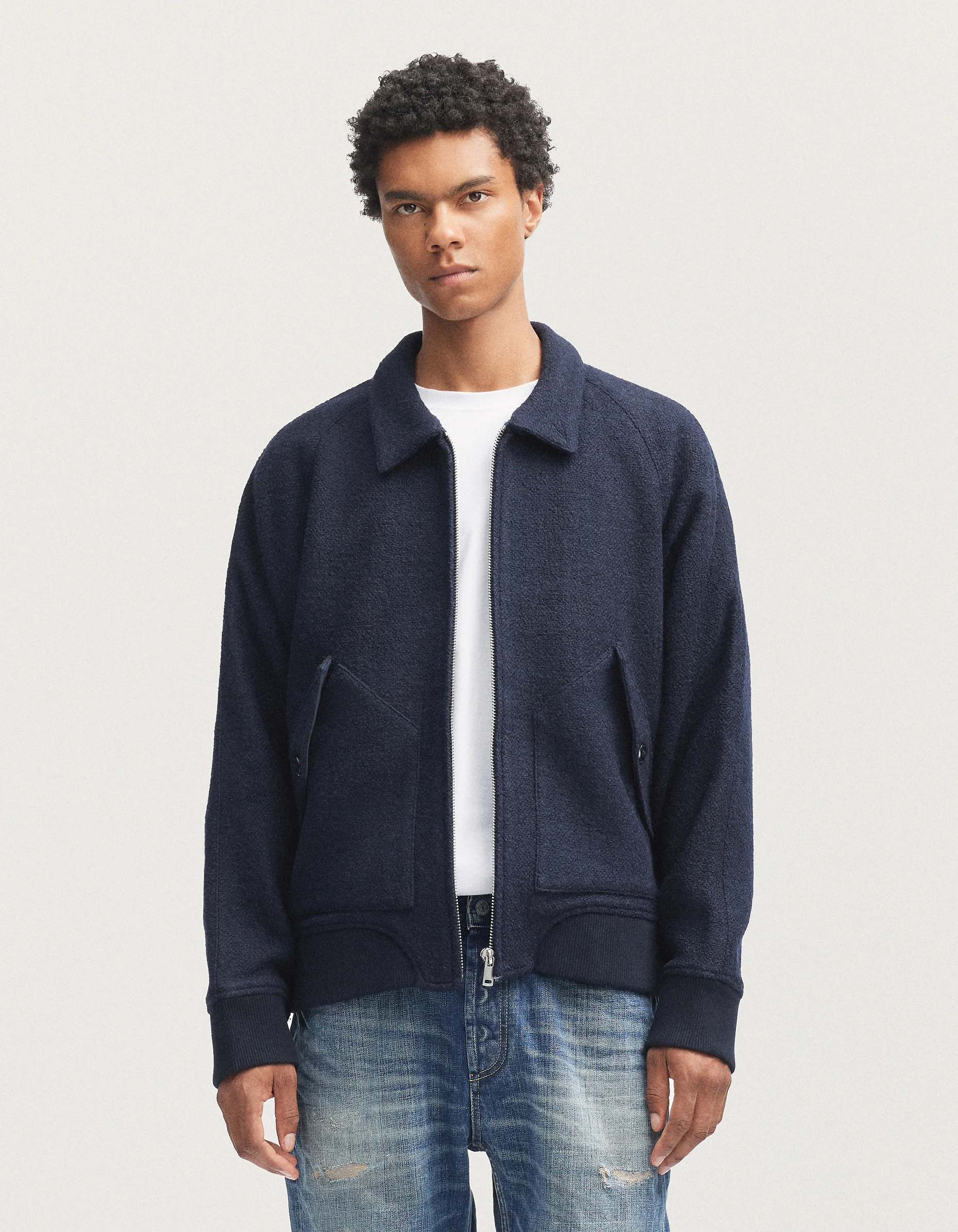 LENNON BOMBER JACKET Wool Bouclé