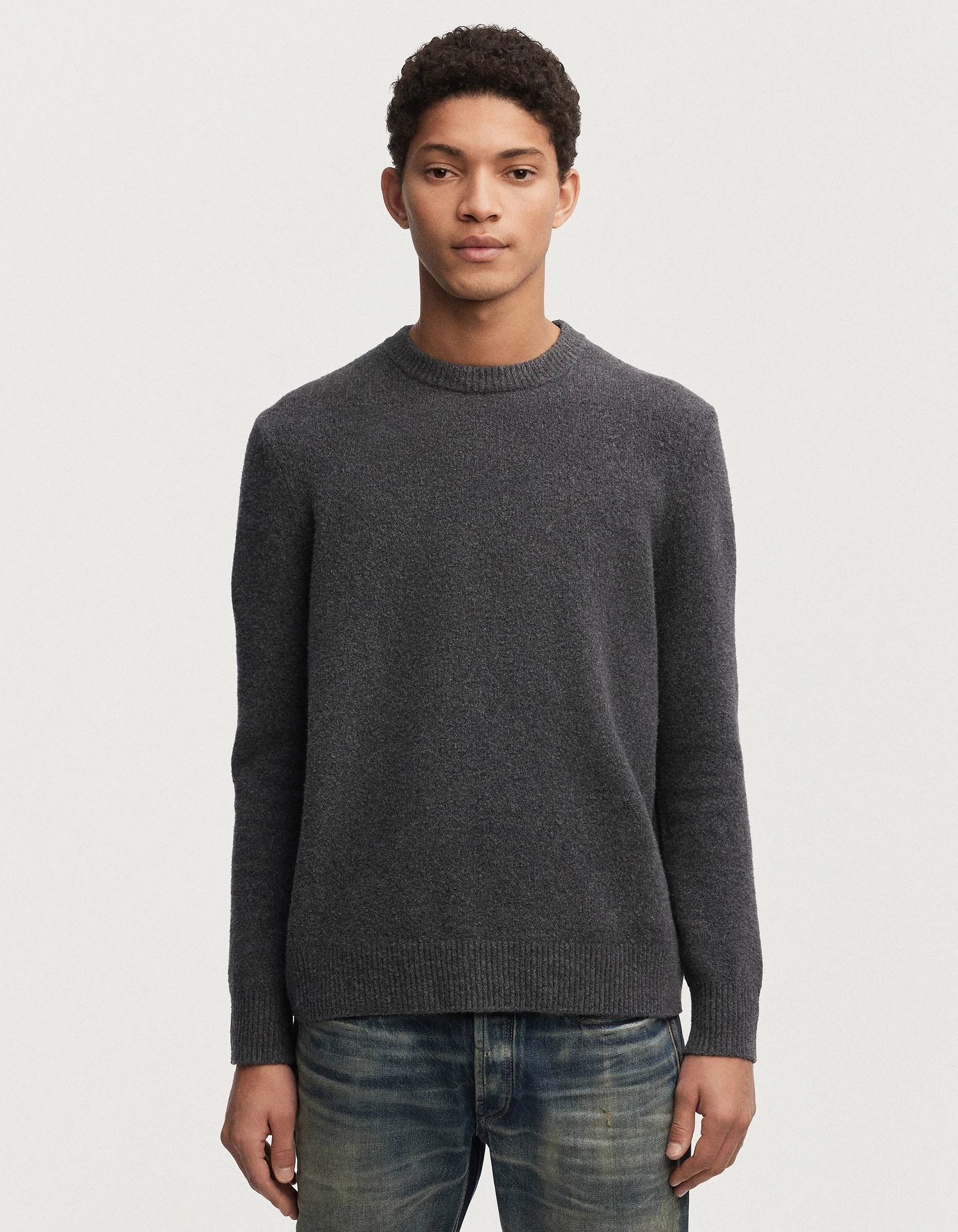 DENHAM CREW KNIT Heavy Cotton Blend