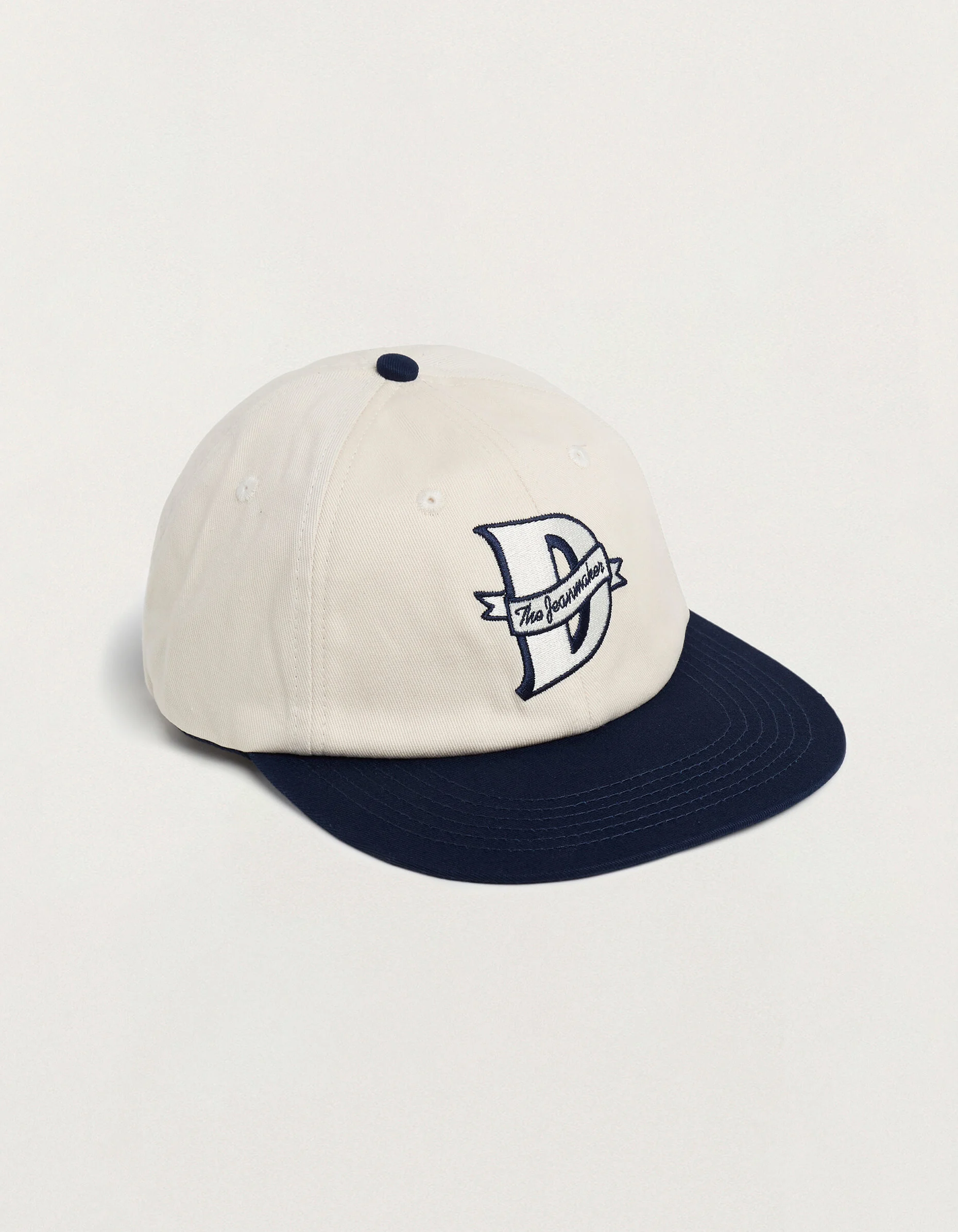 AURO VARSITY 6-PANEL CAP Ecru Denim