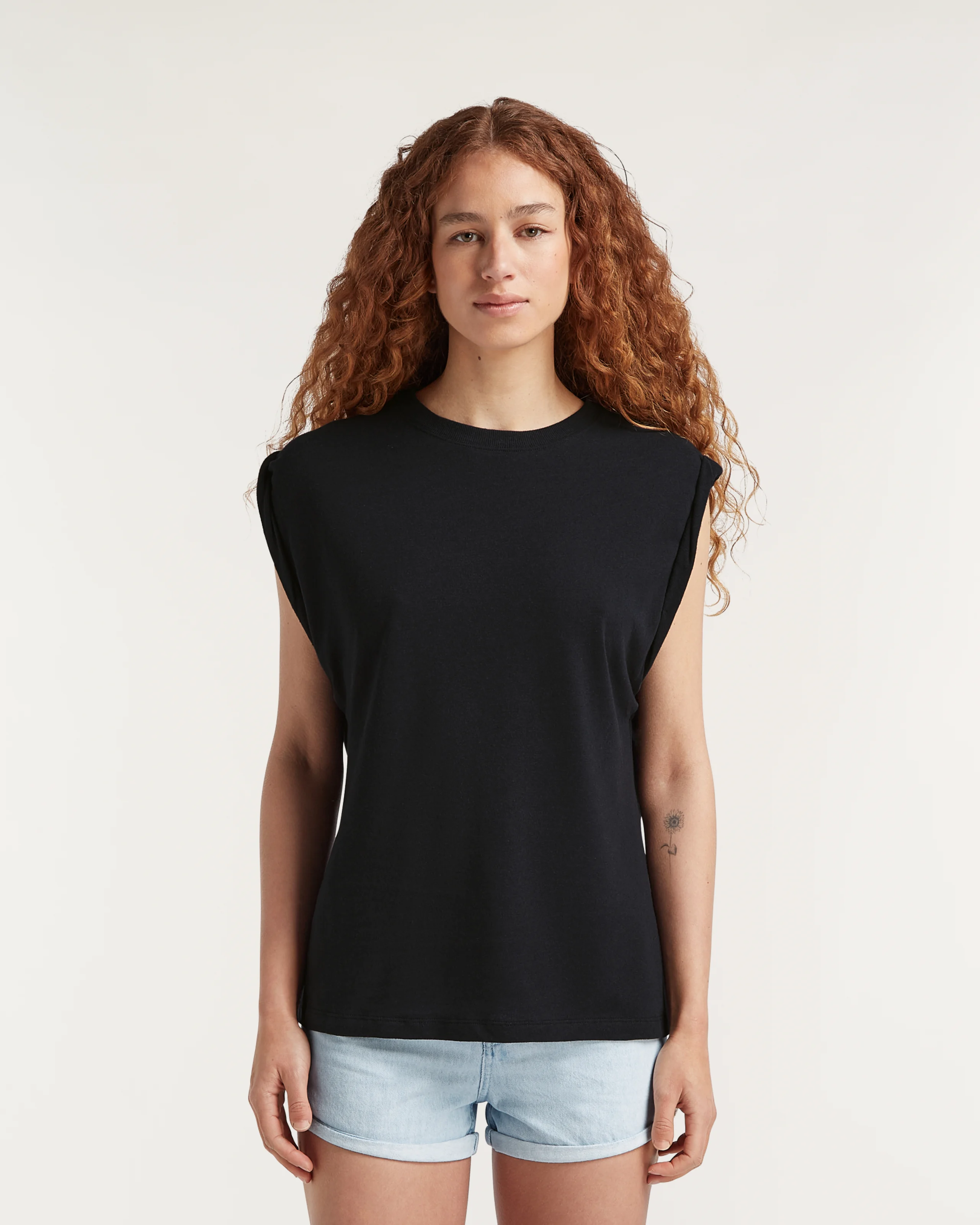 KURA MUSCLE TANK Cotton Linen