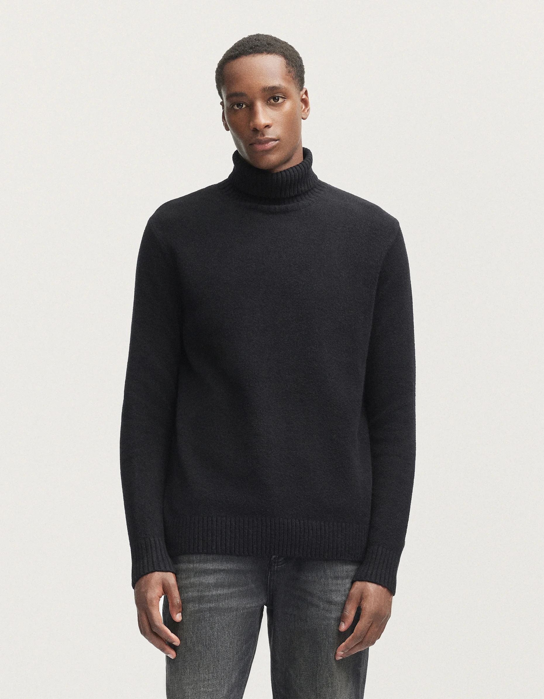 DENHAM TAB ROLL SWEATER Cosy Cotton Knit