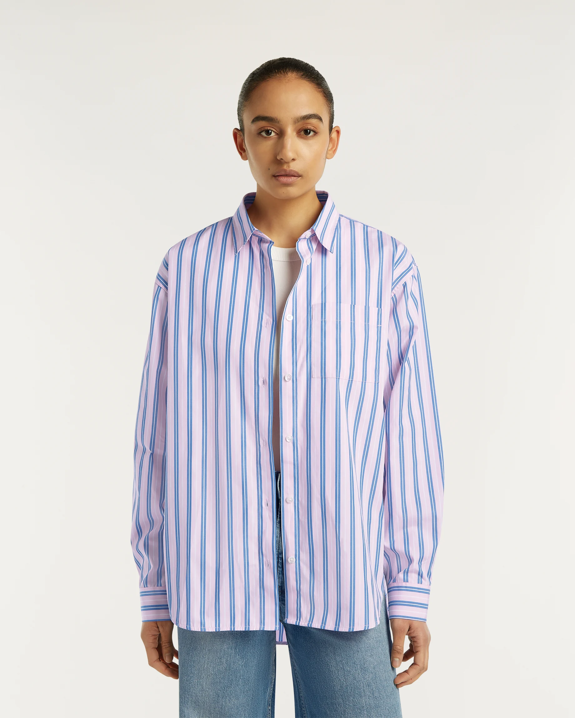 DAHLILA SHIRT Poplin Stripe