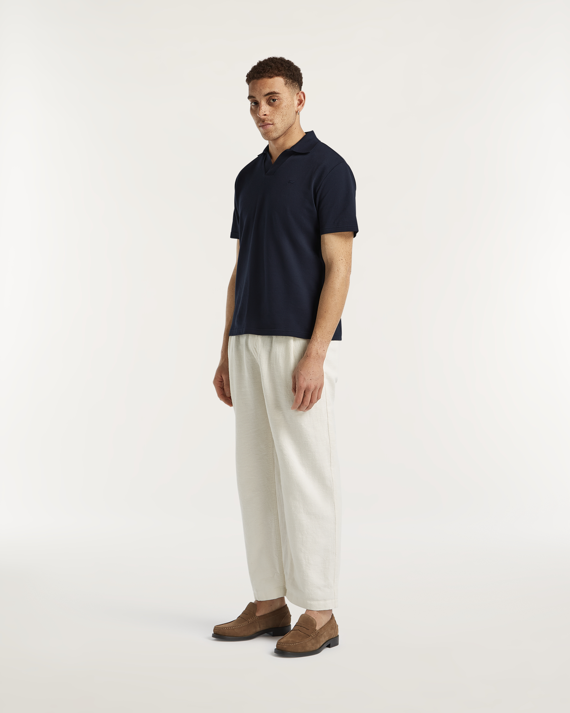 パンツ SASUKE PLEATED SHORT IJ denham SASUKE PLEATED SHORT Structured Cotton Linen - DENHAM