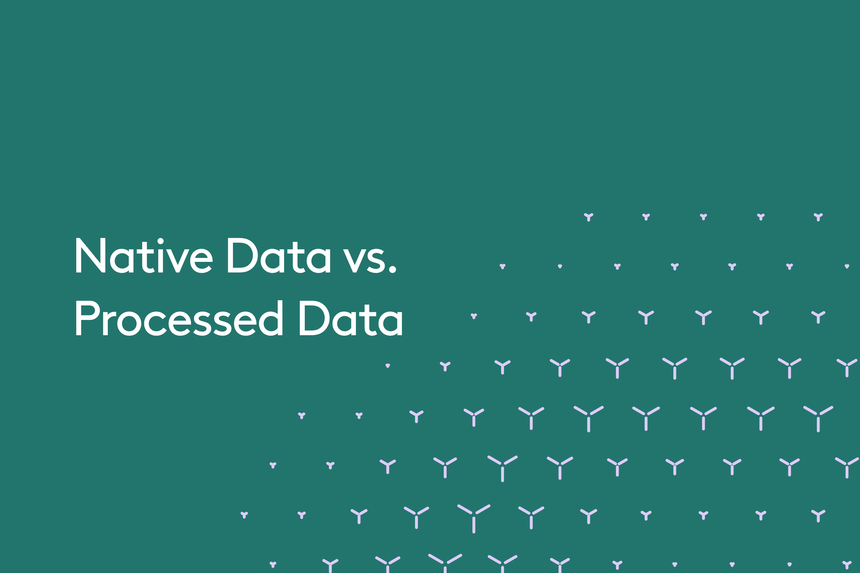 Native Data vs. Processed Data