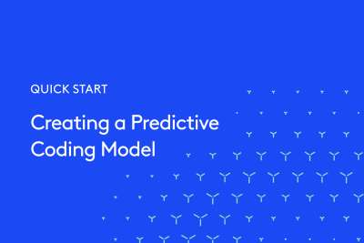 -Quick Start- Creating a Predictive Coding Model
