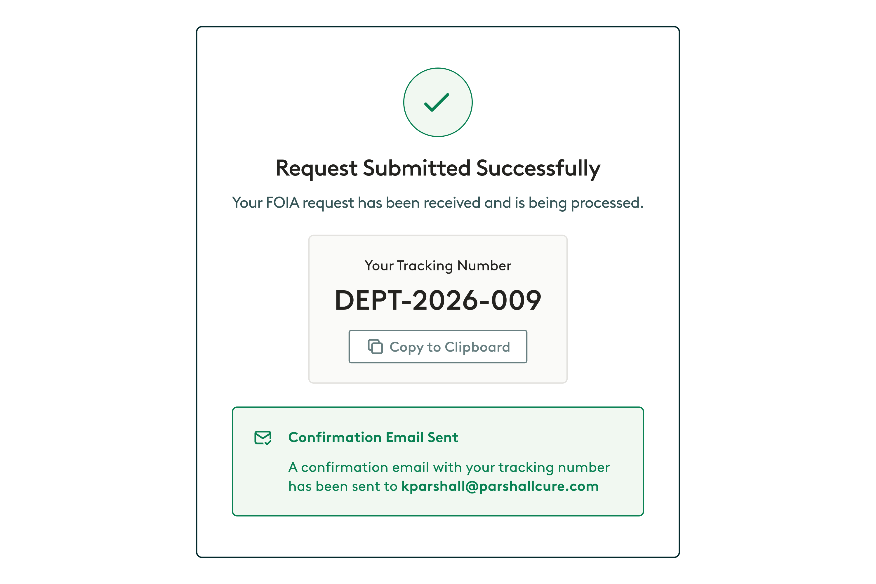 FIOA - Request Successful 2
