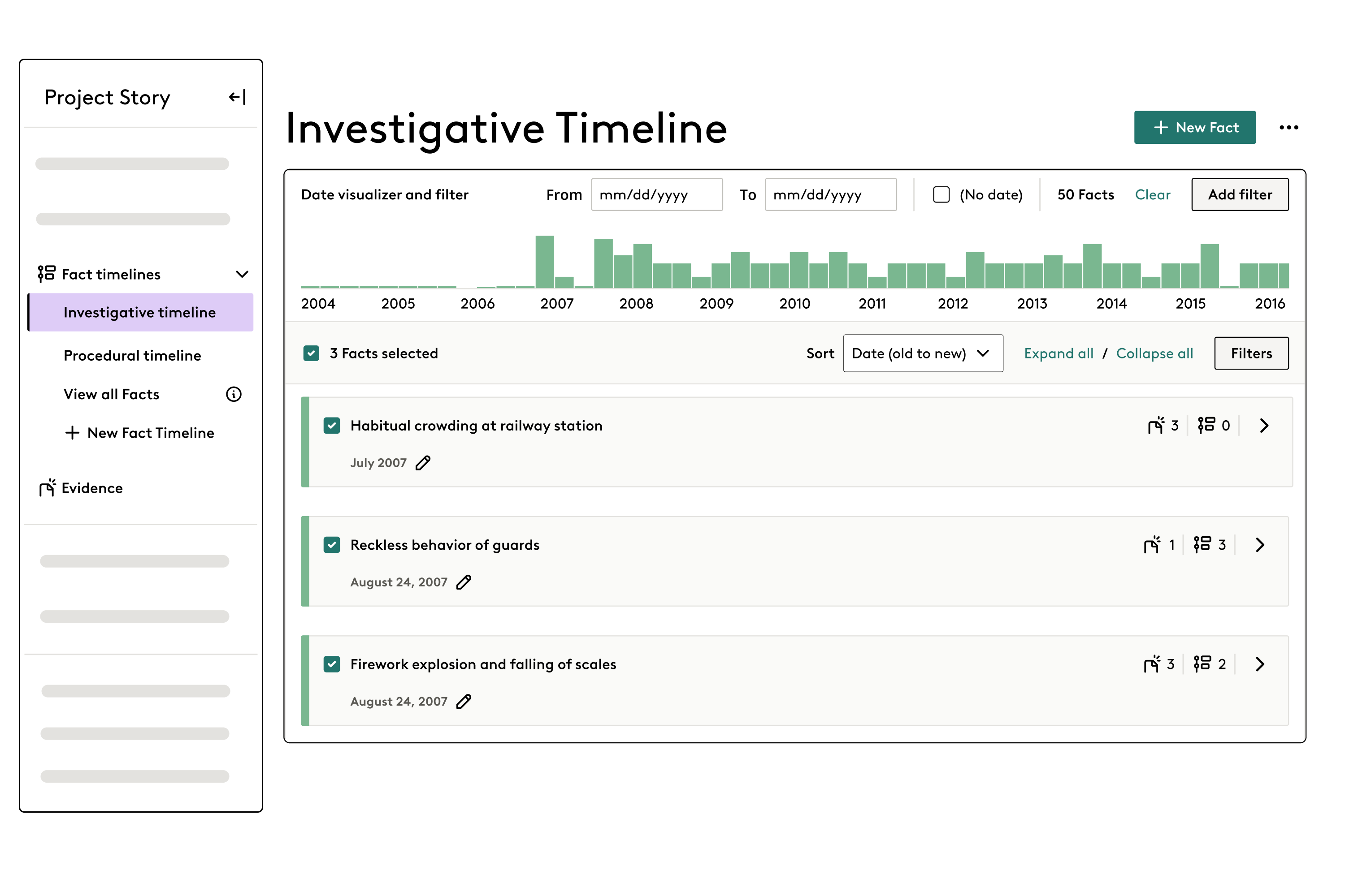 product illustration Fact Management - Date Visualizer