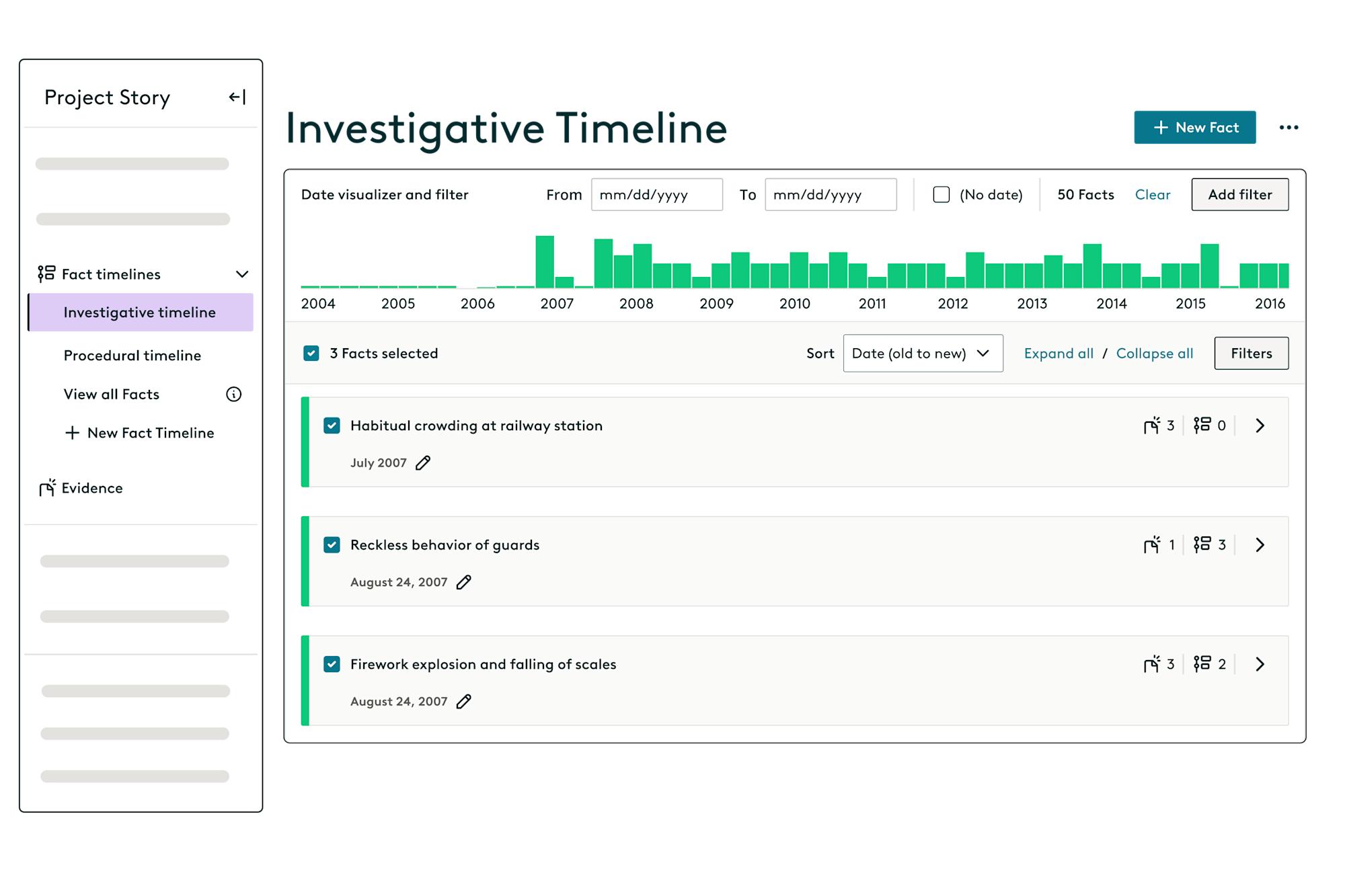 Fact Charting System Introducing Fact Management: A New Architecture for Case Strategy