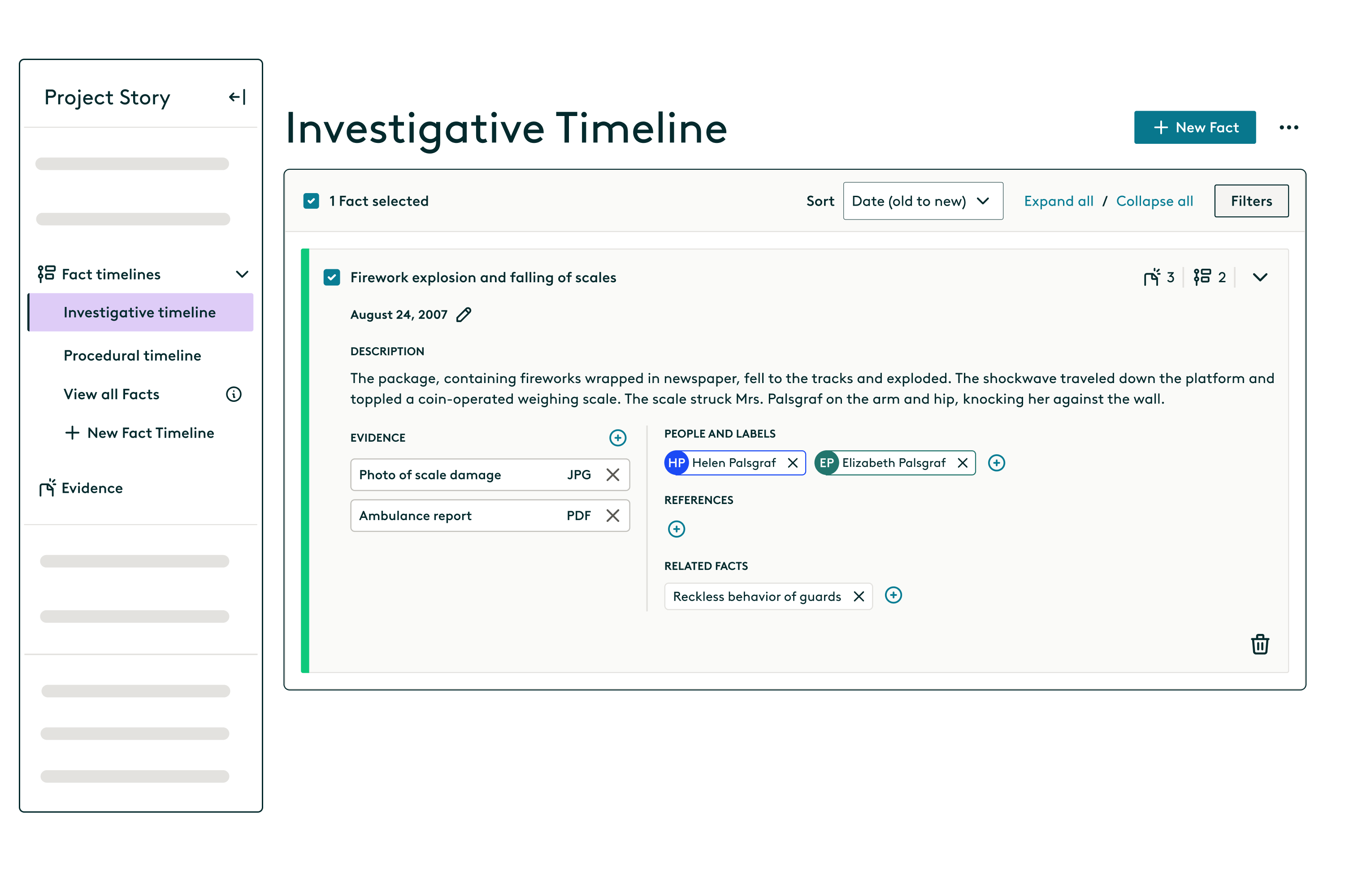 Fact Management - Expanded Facts Illustration