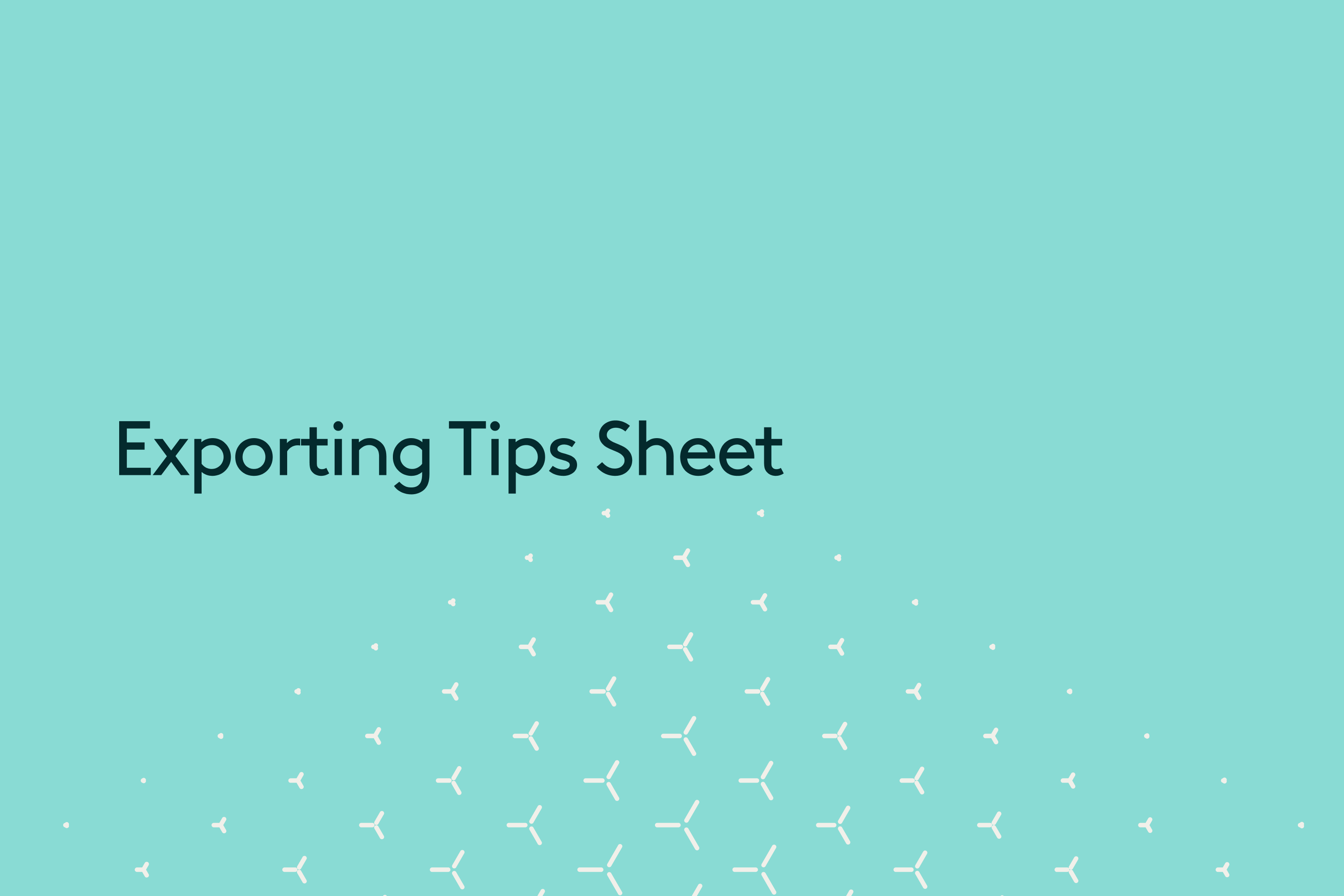 Exporting Tips Sheet