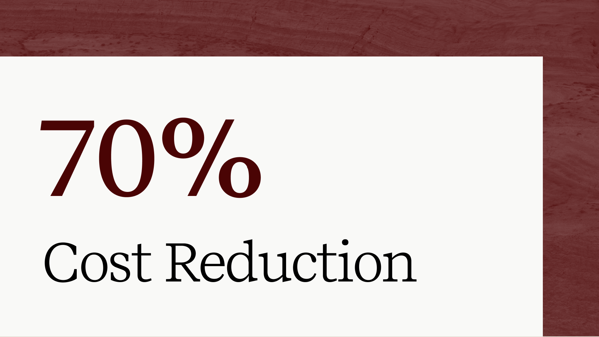 70- Cost Reduction