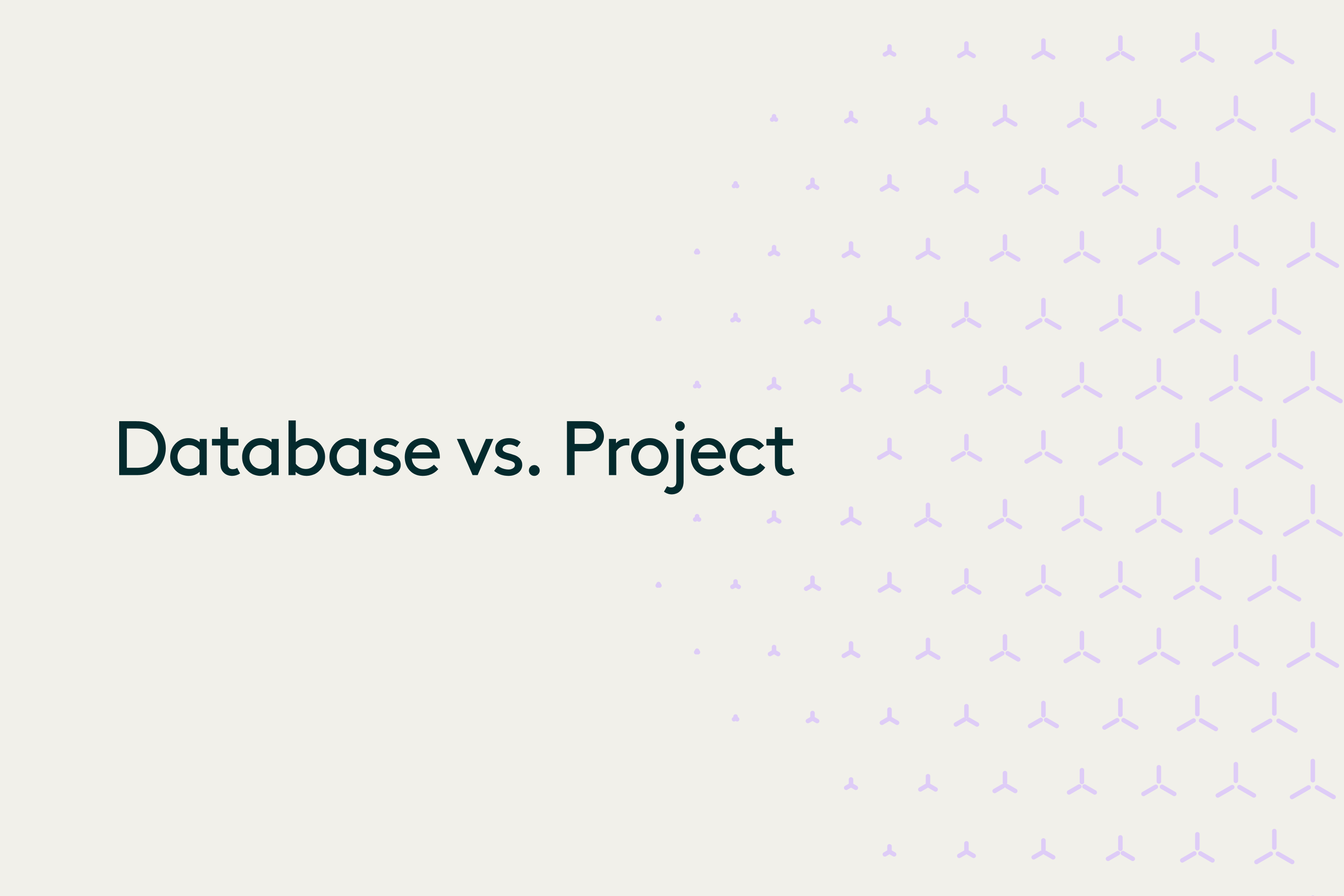 Database vs. Project