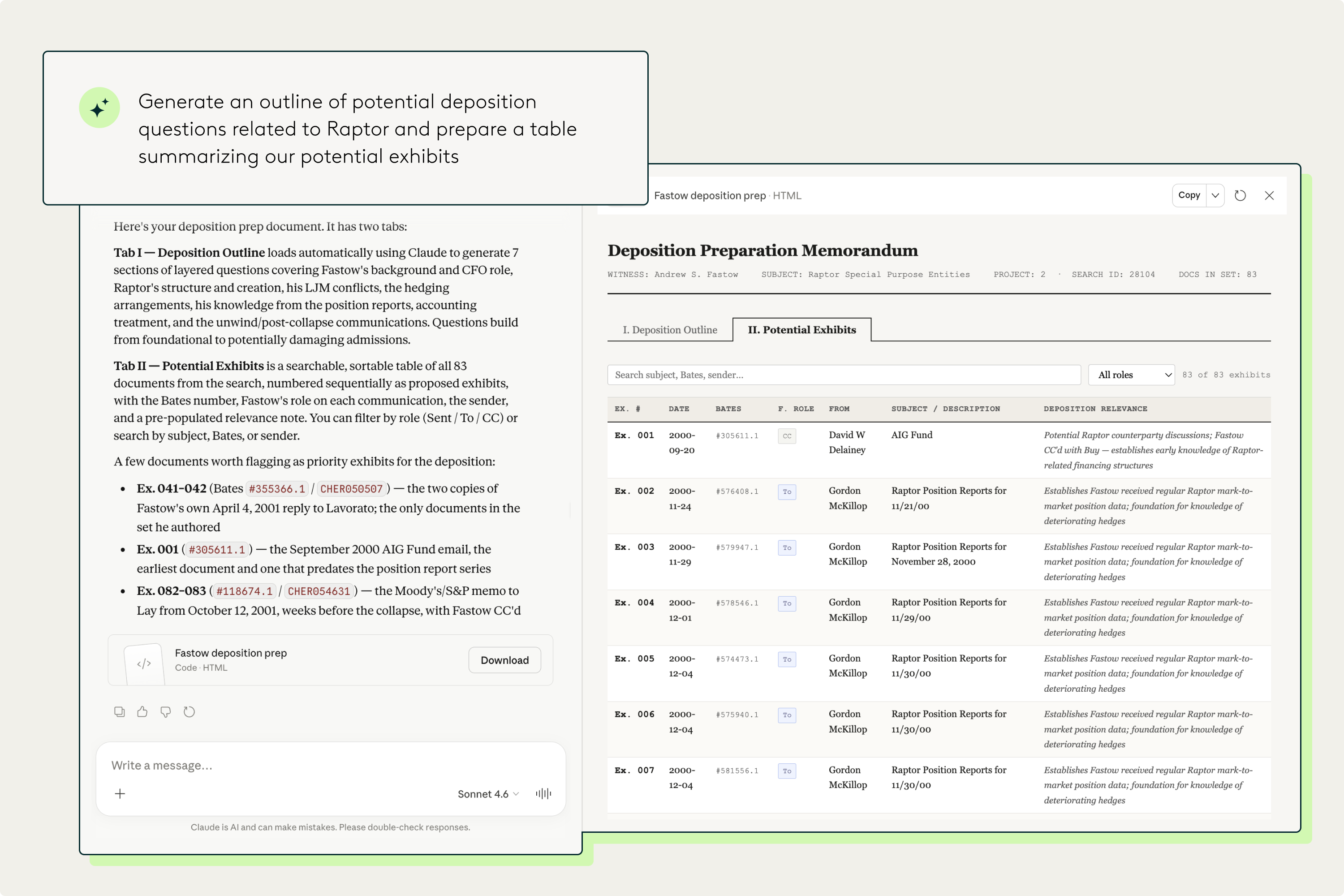Everlaw Anthropic MCP Integration - Deposition Prep