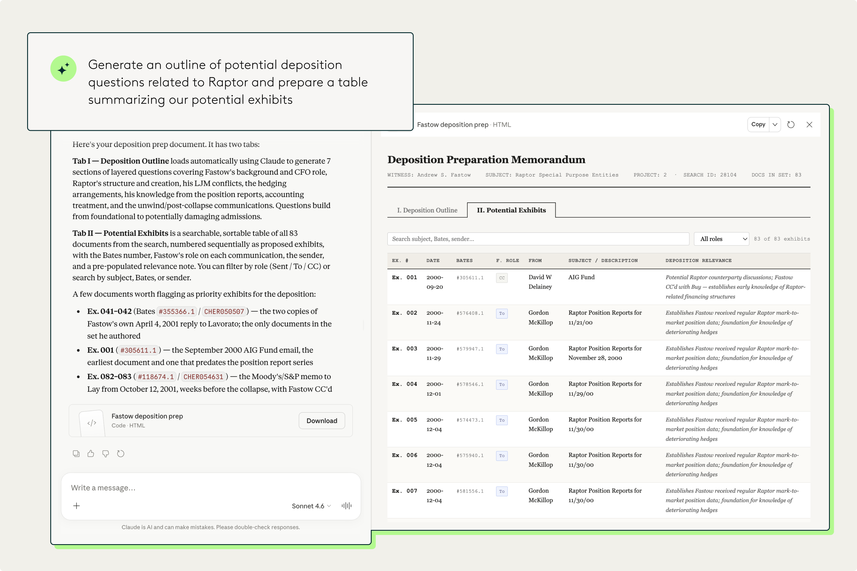 Everlaw Anthropic MCP Integration - Deposition Prep