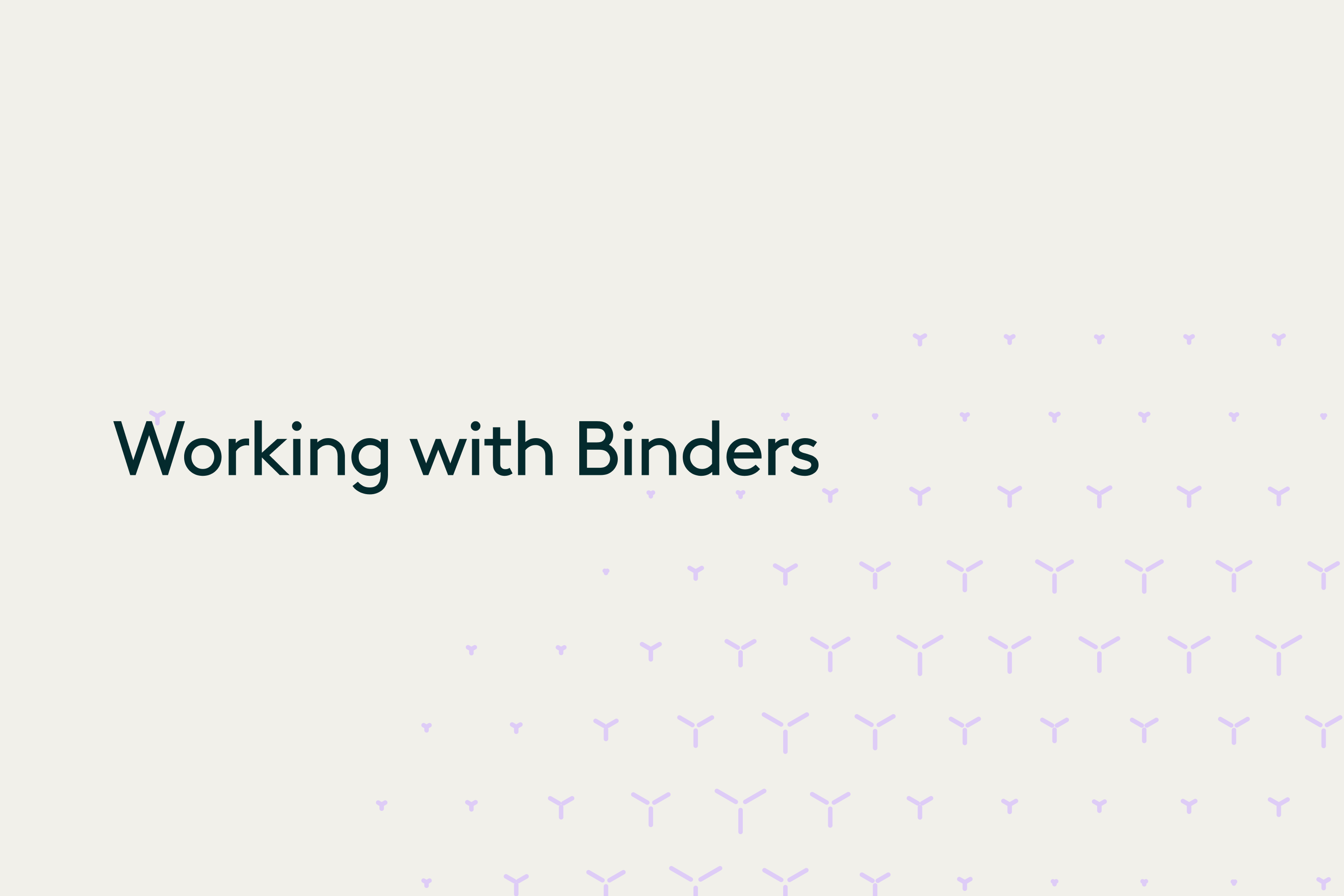 Working-with-Binders