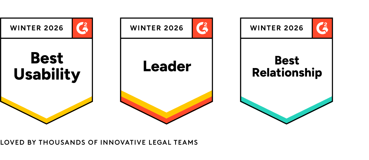 Three G2 Badges for Winter 2025 in a row for the categories of Best Usability, Leader and Best Relationship