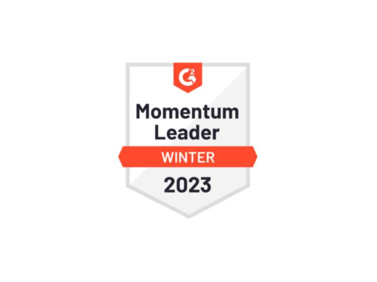 G2 Momentum Leader - Winter 2023 Awards