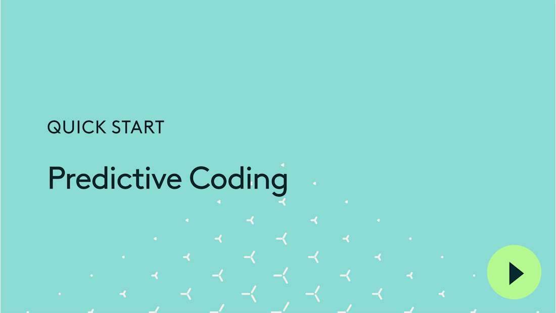 Predictive Coding Framework Predictive Coding on Everlaw