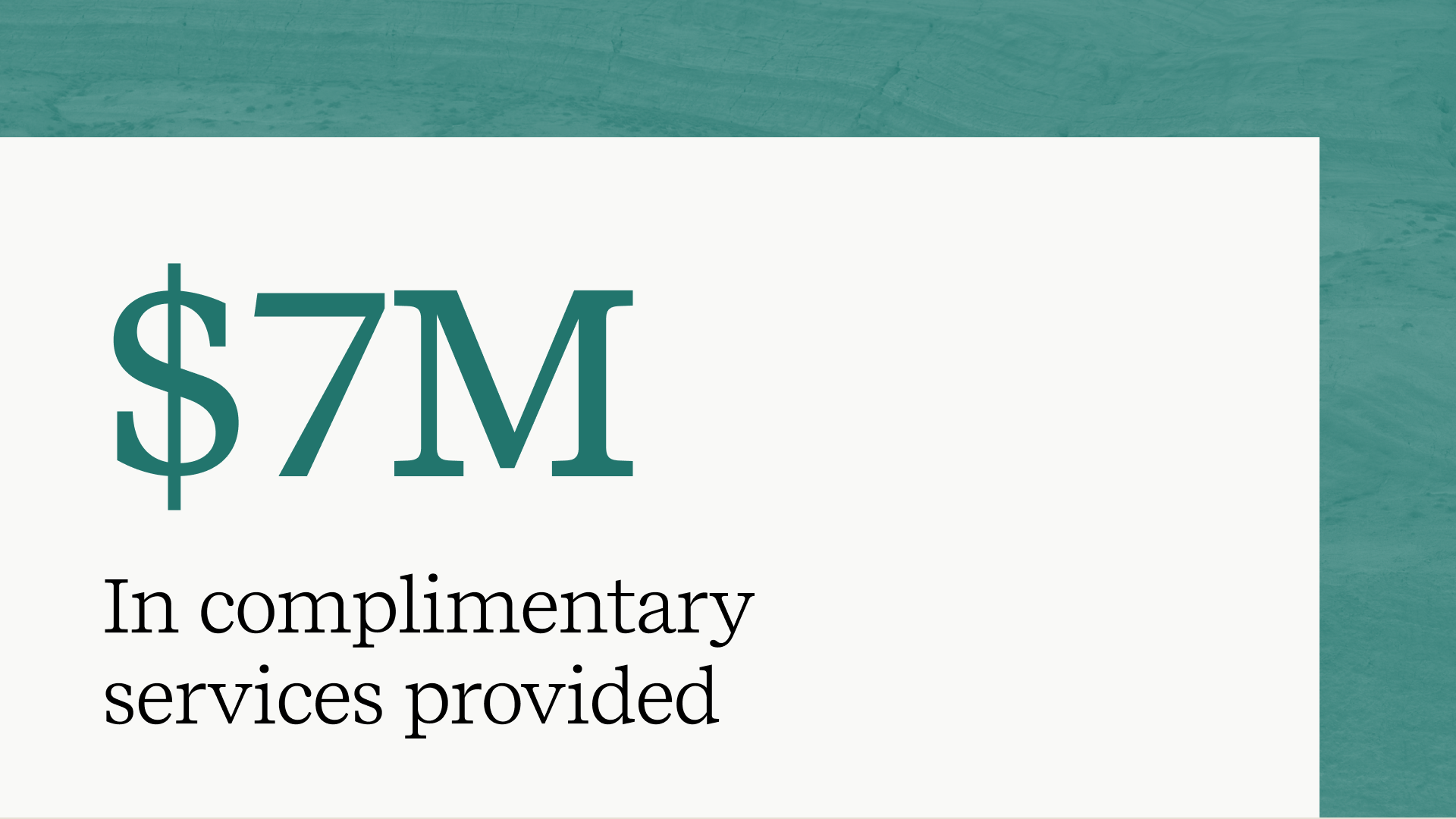 everlaw for good $7M in complimentary services provided