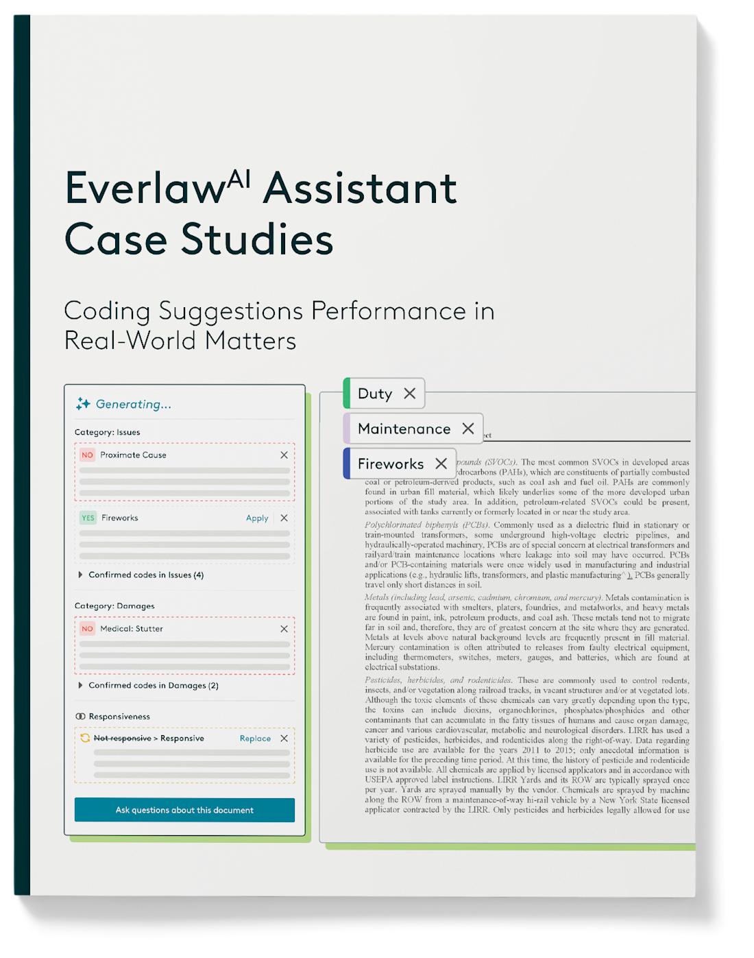 EverlawAI Assistant Case Studies: Coding Suggestions Performance on ...