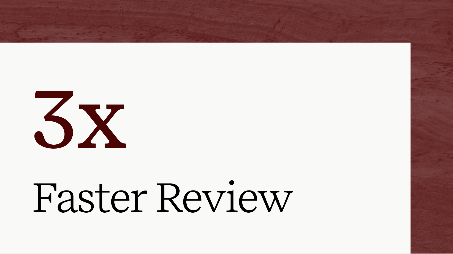 3x Faster Review