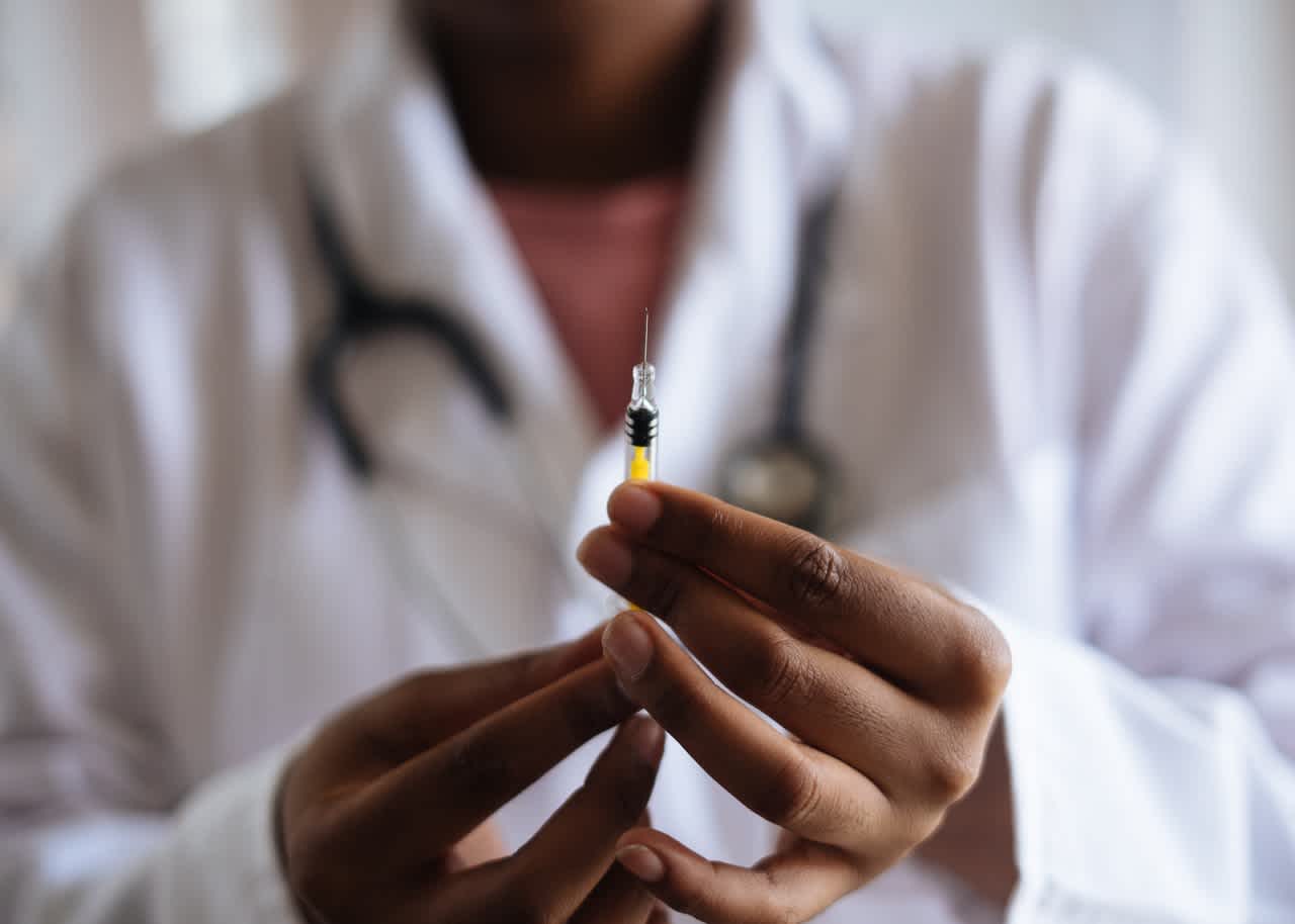 Nurse preparing injection