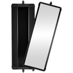 18" Black Steel Mirrors