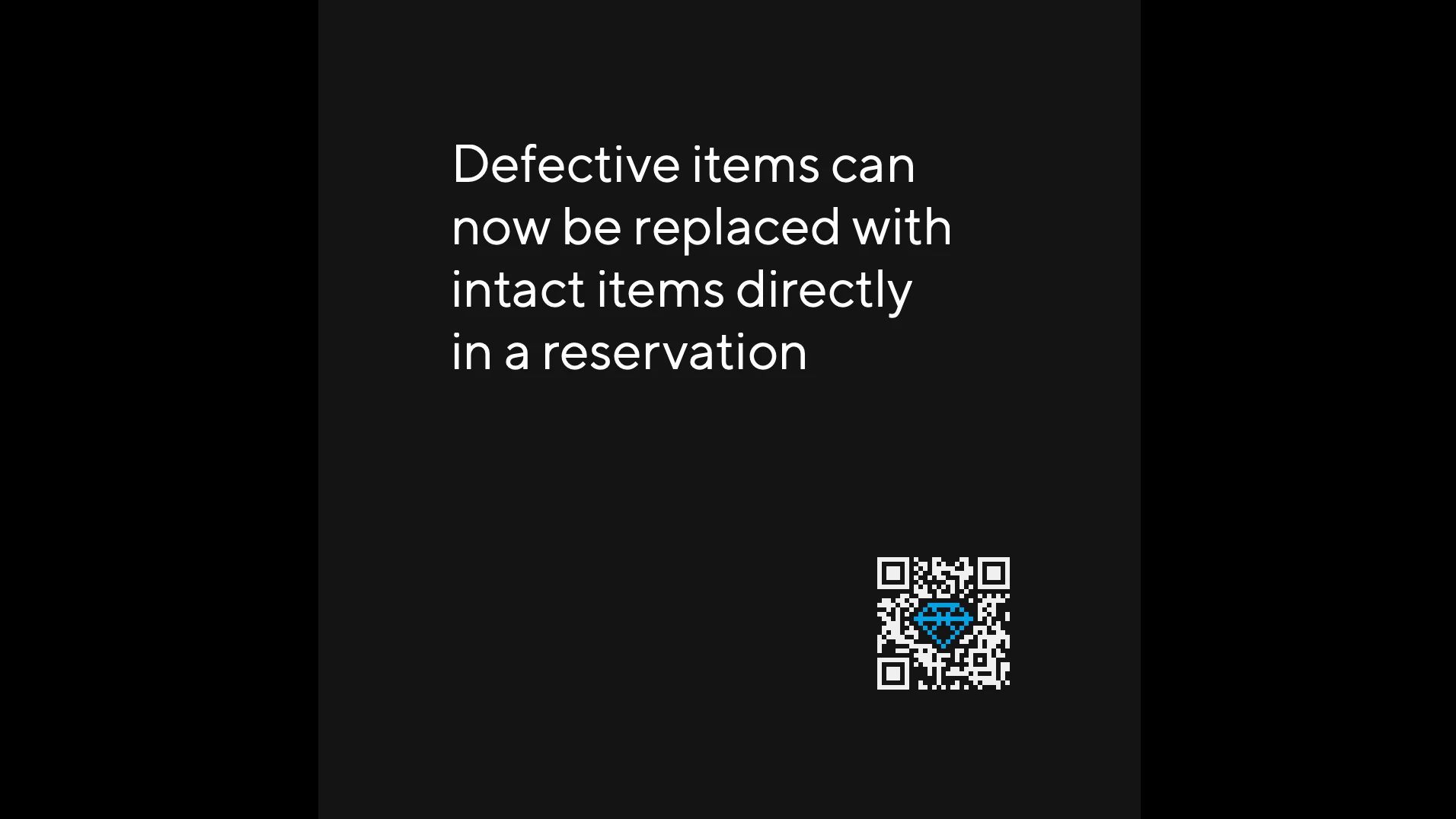 Replacing defective items in a reservation