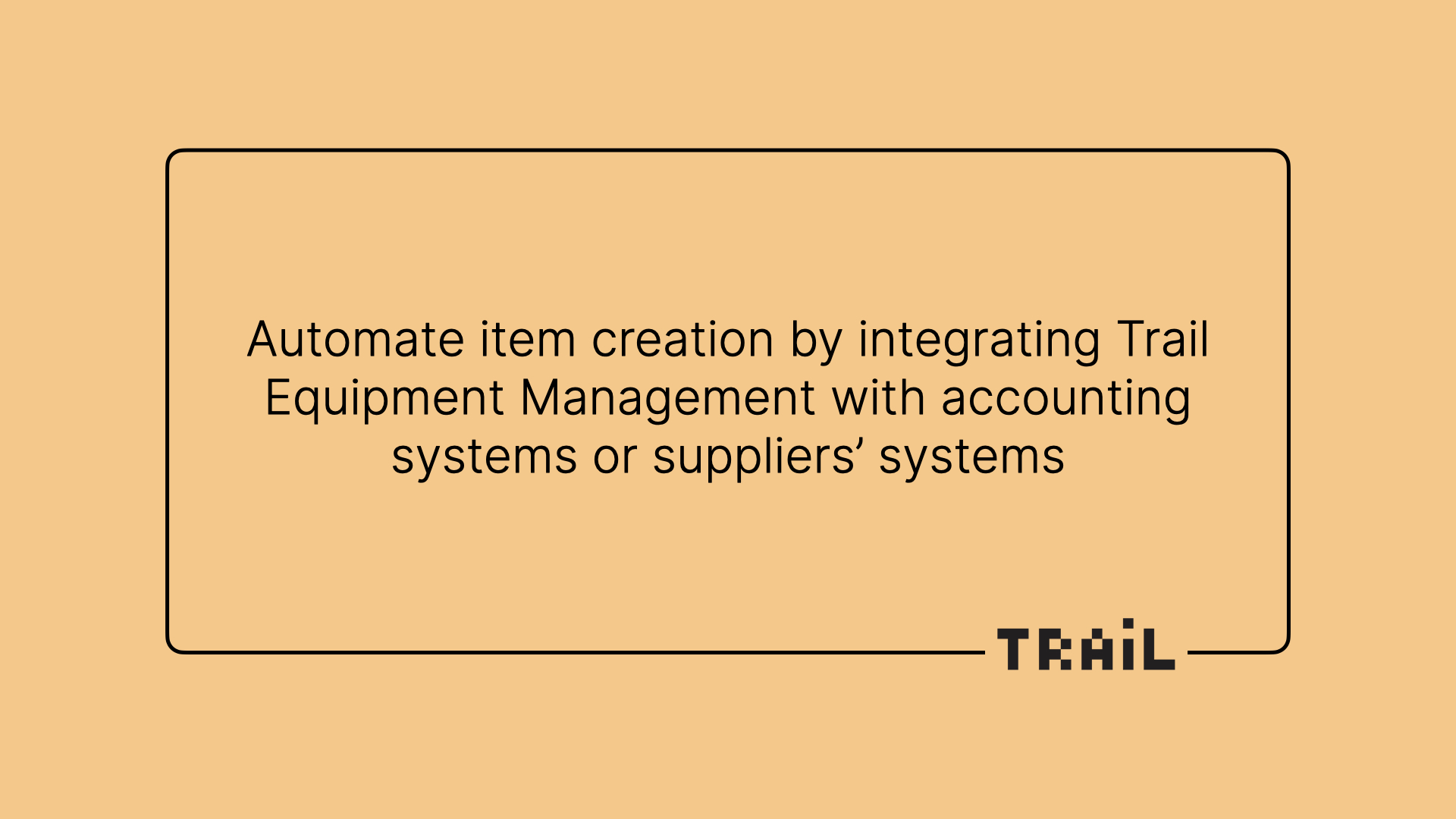 Automate item creation through integration