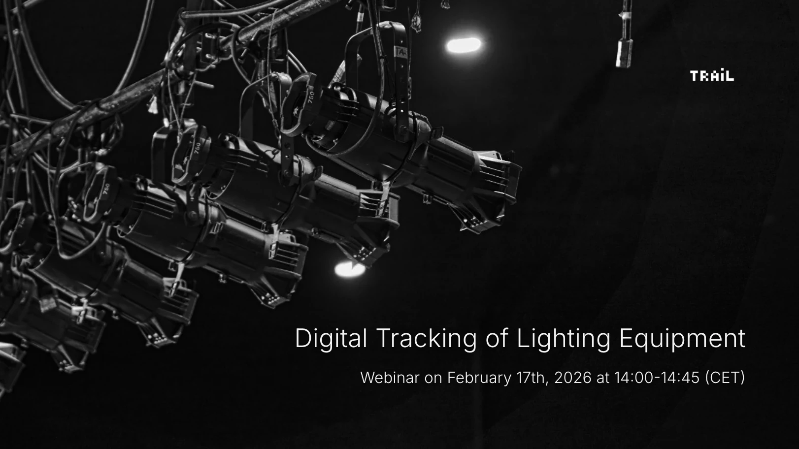Webinar registration - Digital Tracking of Lighting Equipment