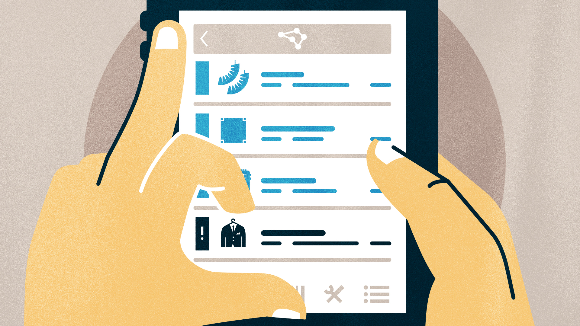 Scrolling illustration