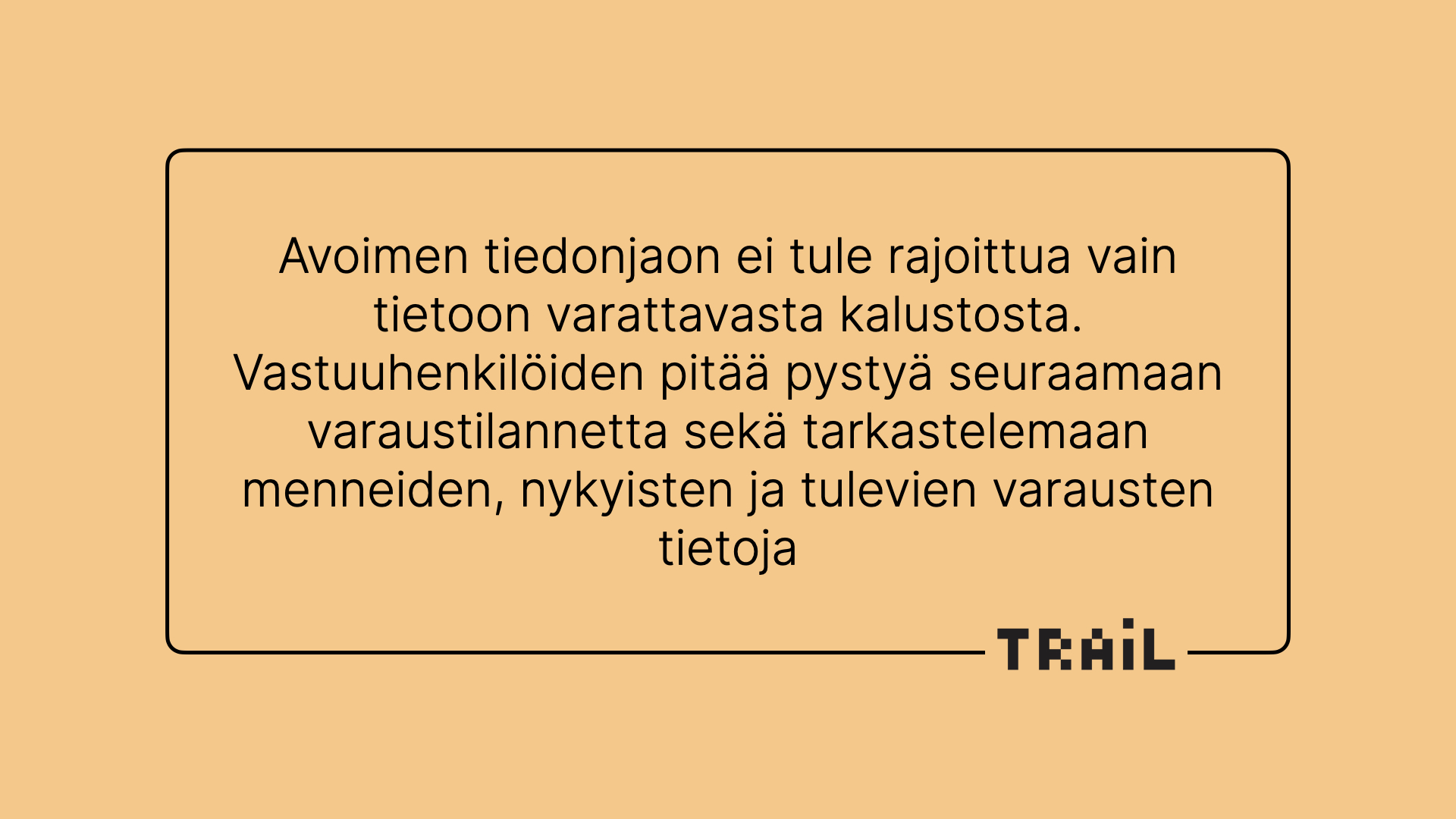 Avoin tiedonkulku on avain